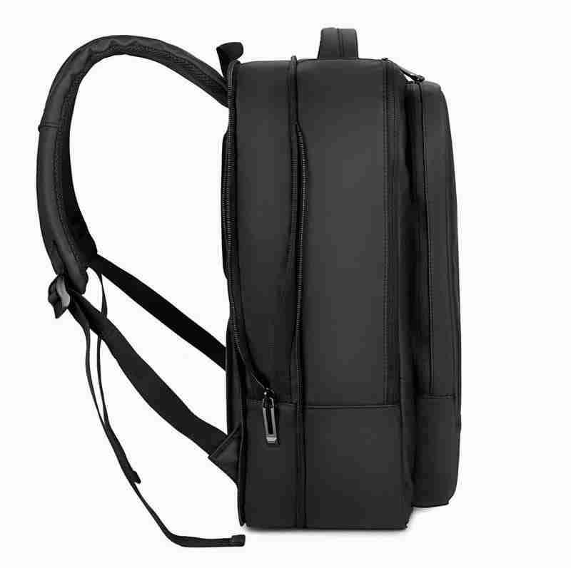 Mochila  ejecutiva impermeable negra para laptop - miniatura 4