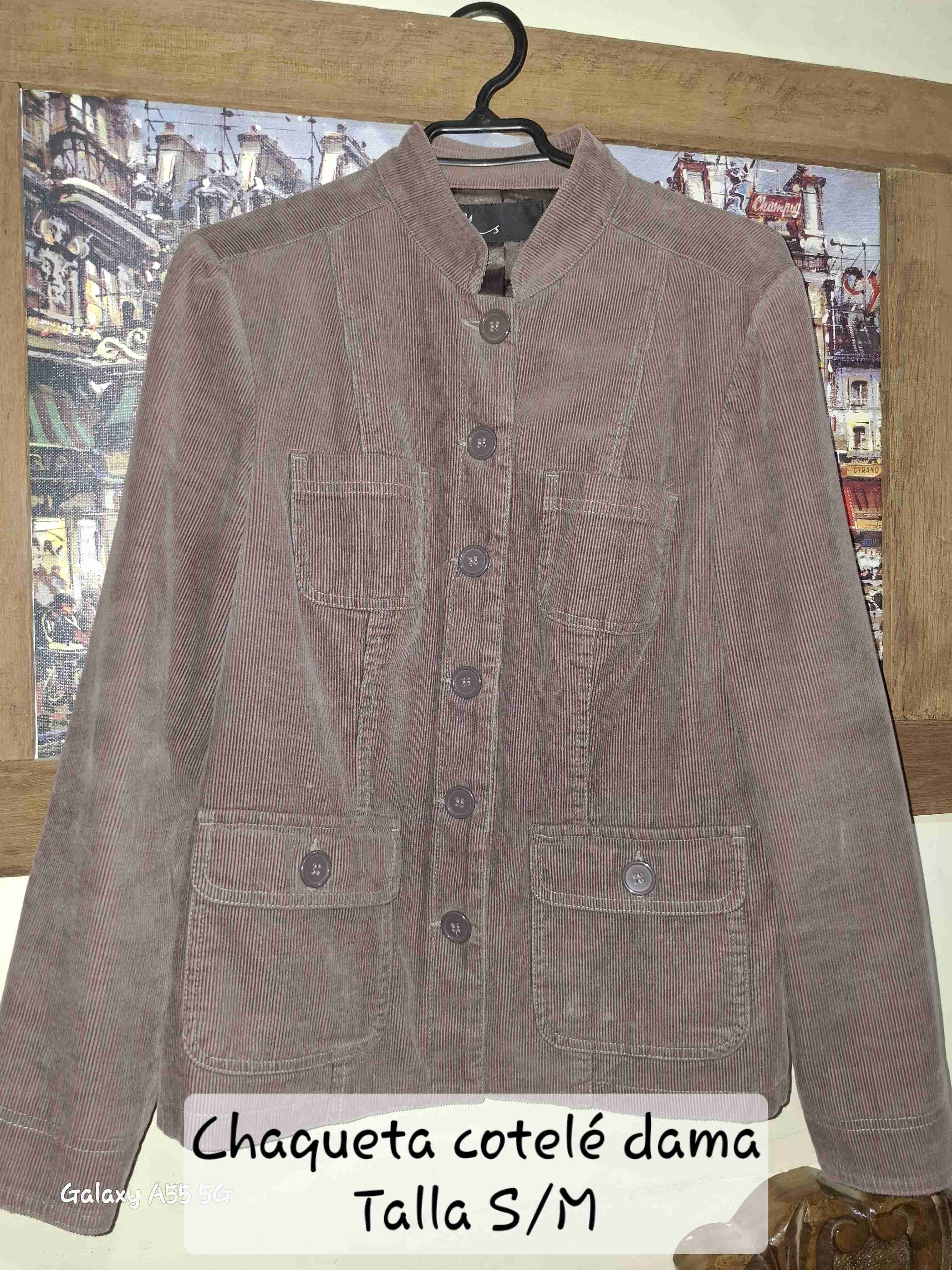 Chaqueta de cotelé marrón - miniatura 1