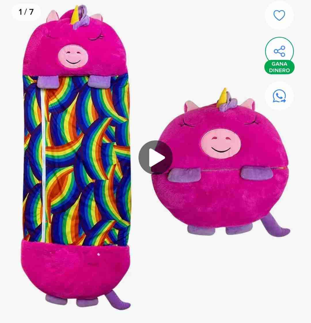 Saco de dormir infantil unicornio - miniatura 4