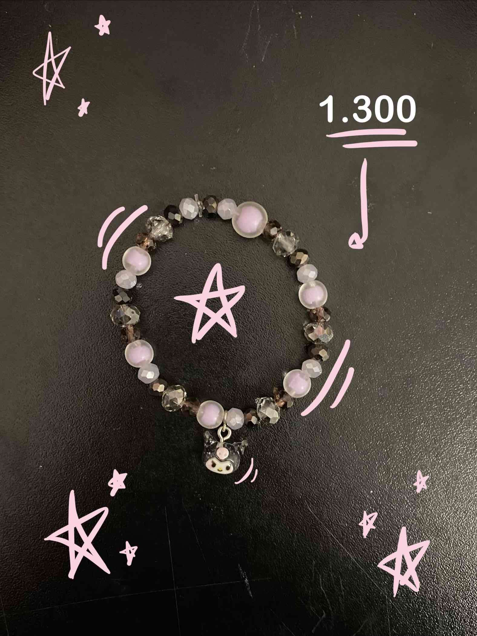 Pulsera de cristal con dije