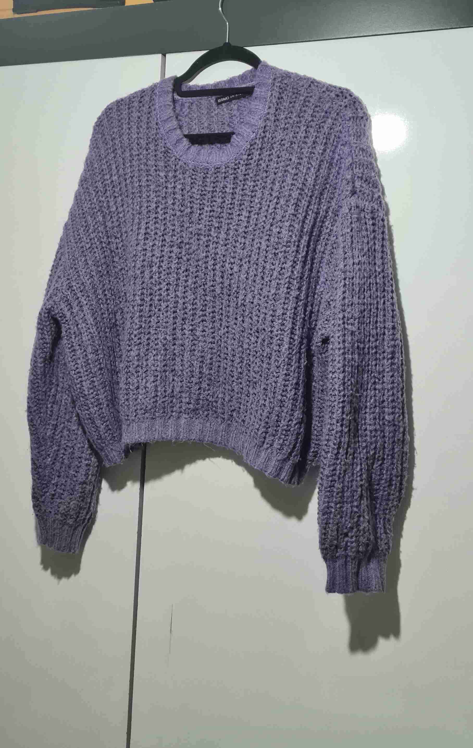 Suéter morado tejido grueso - miniatura 2