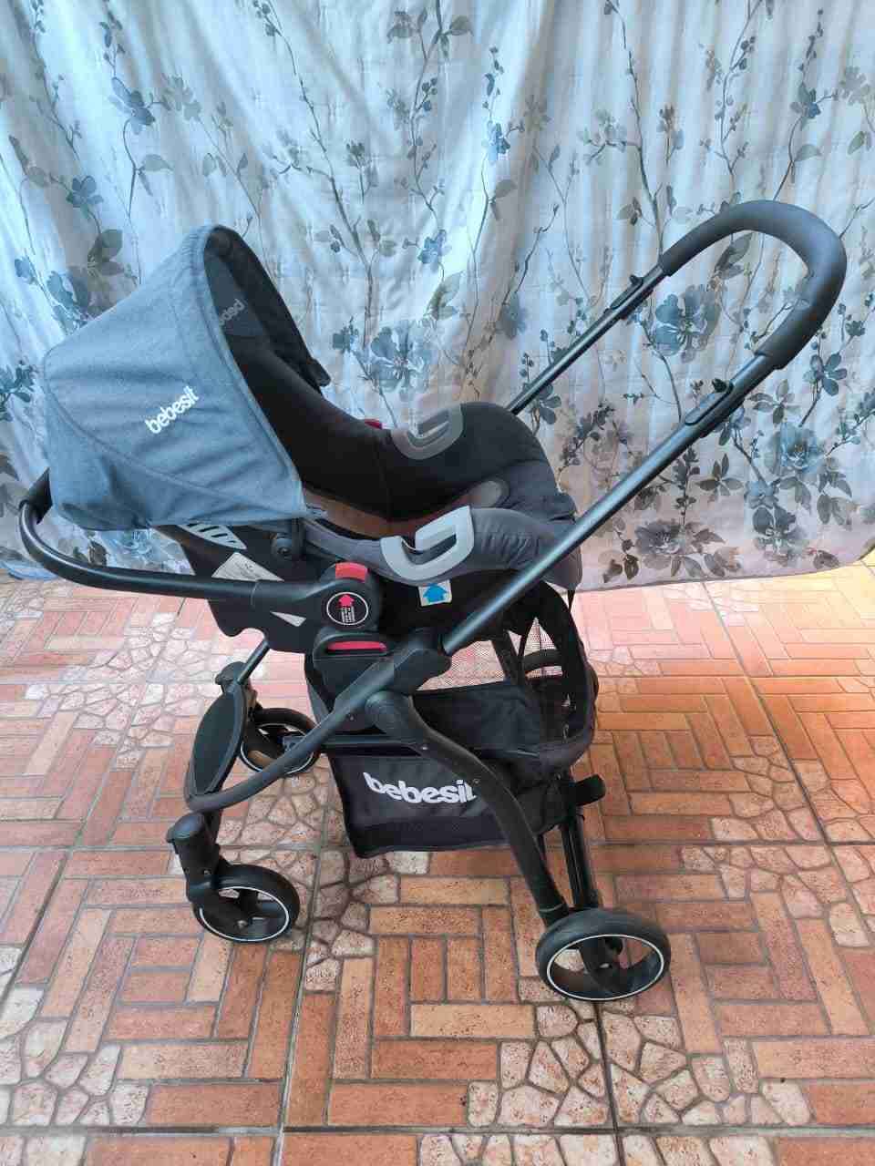 Coche de bebé Bebesit gris - miniatura 1