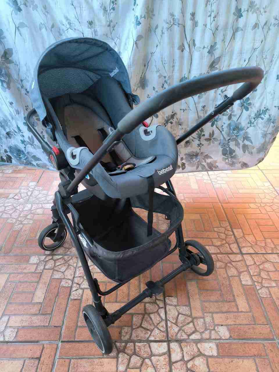 Coche de bebé Bebesit gris - miniatura 3