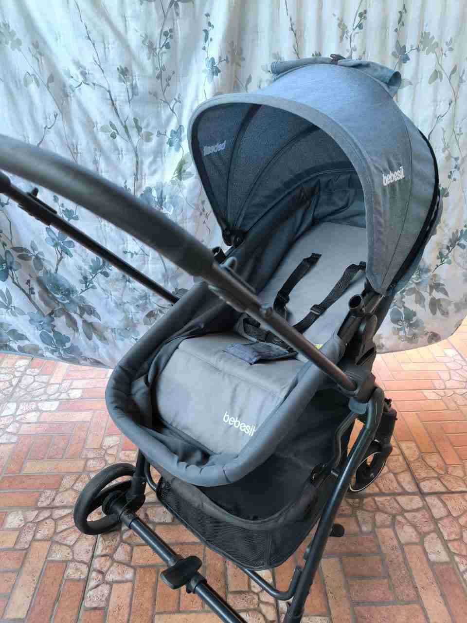 Coche de bebé Bebesit gris - miniatura 6