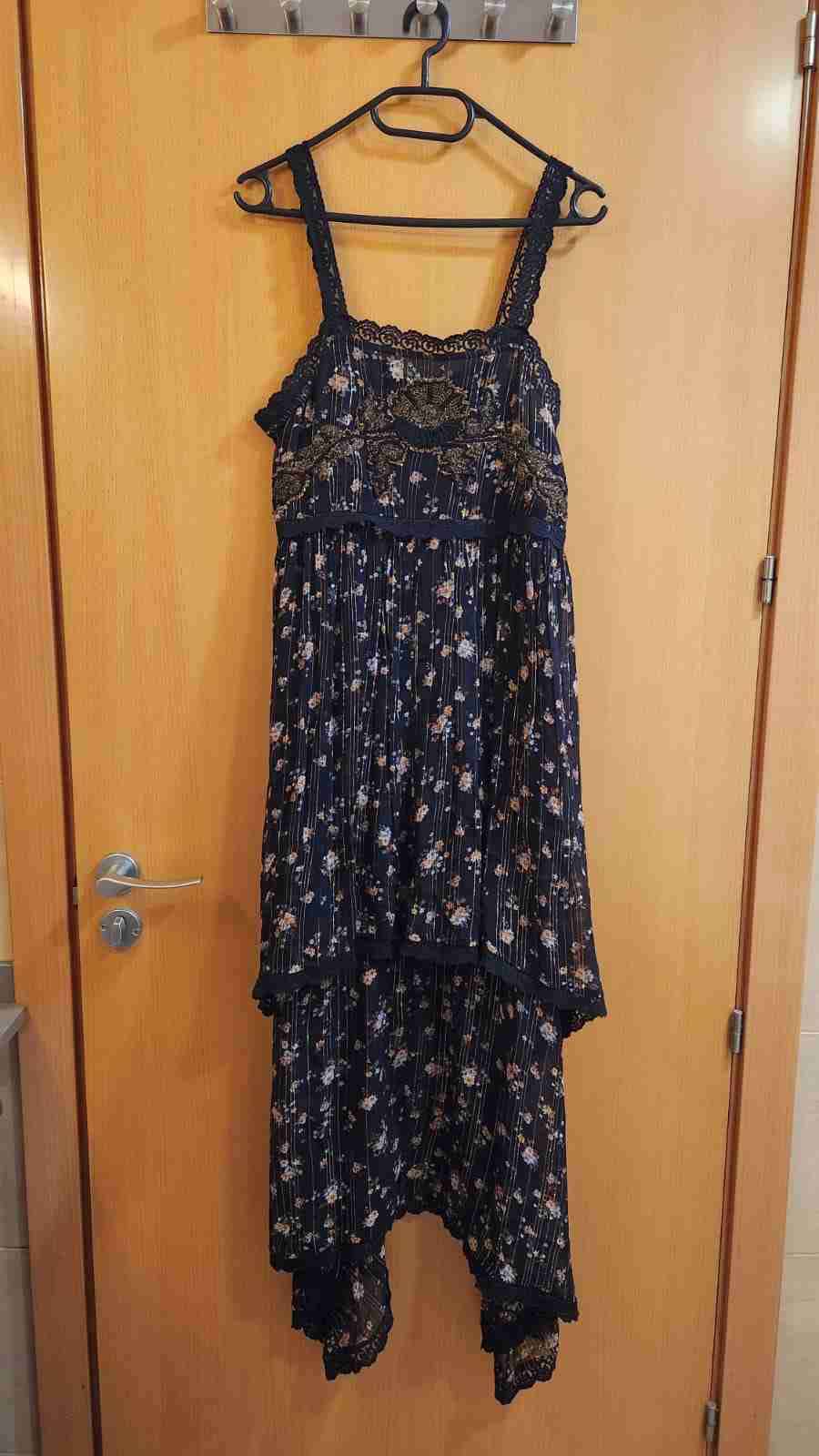 Vestido largo floral negro Zara - miniatura 6