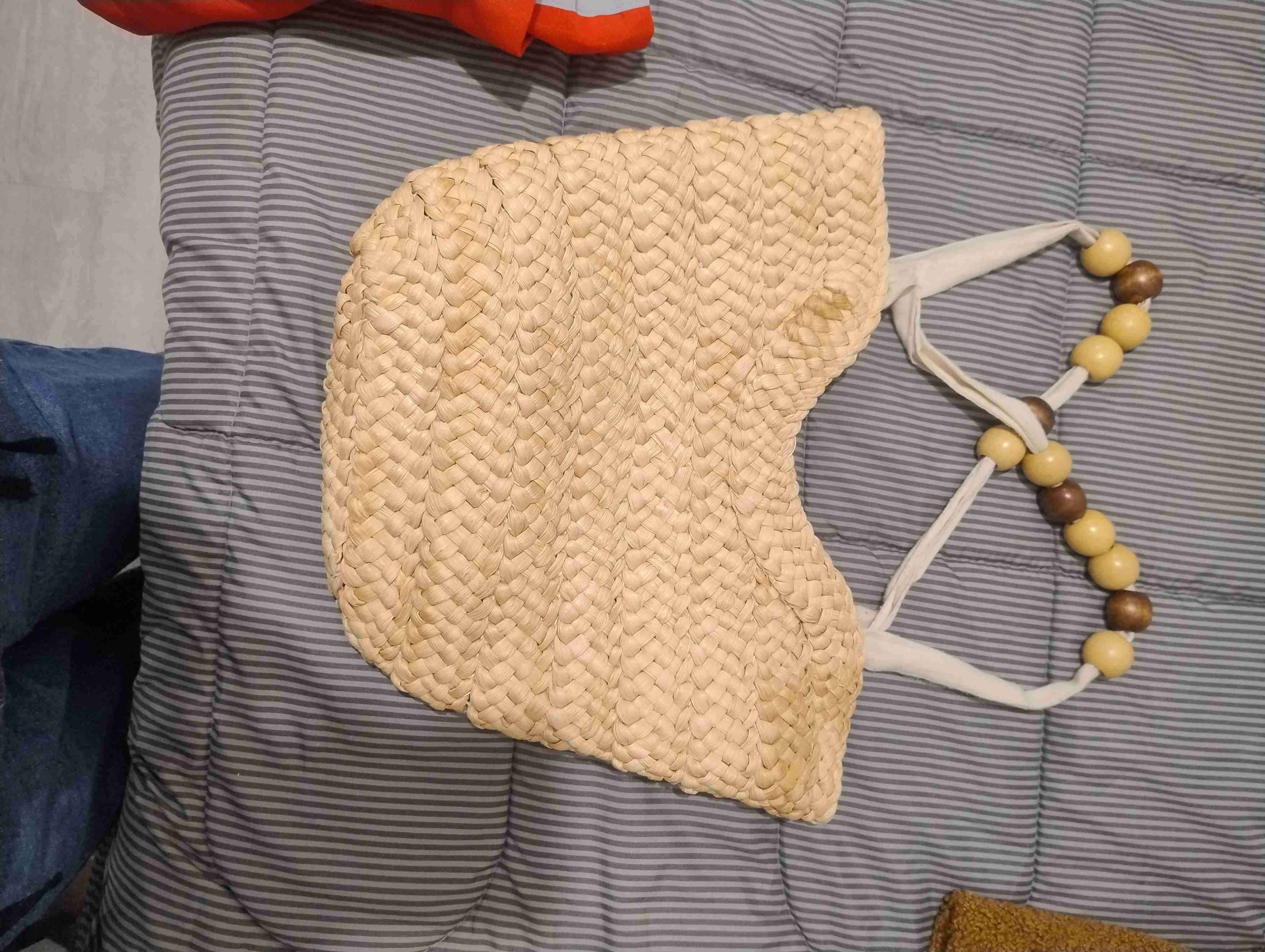 Bolso de mimbre con cuentas - miniatura 1