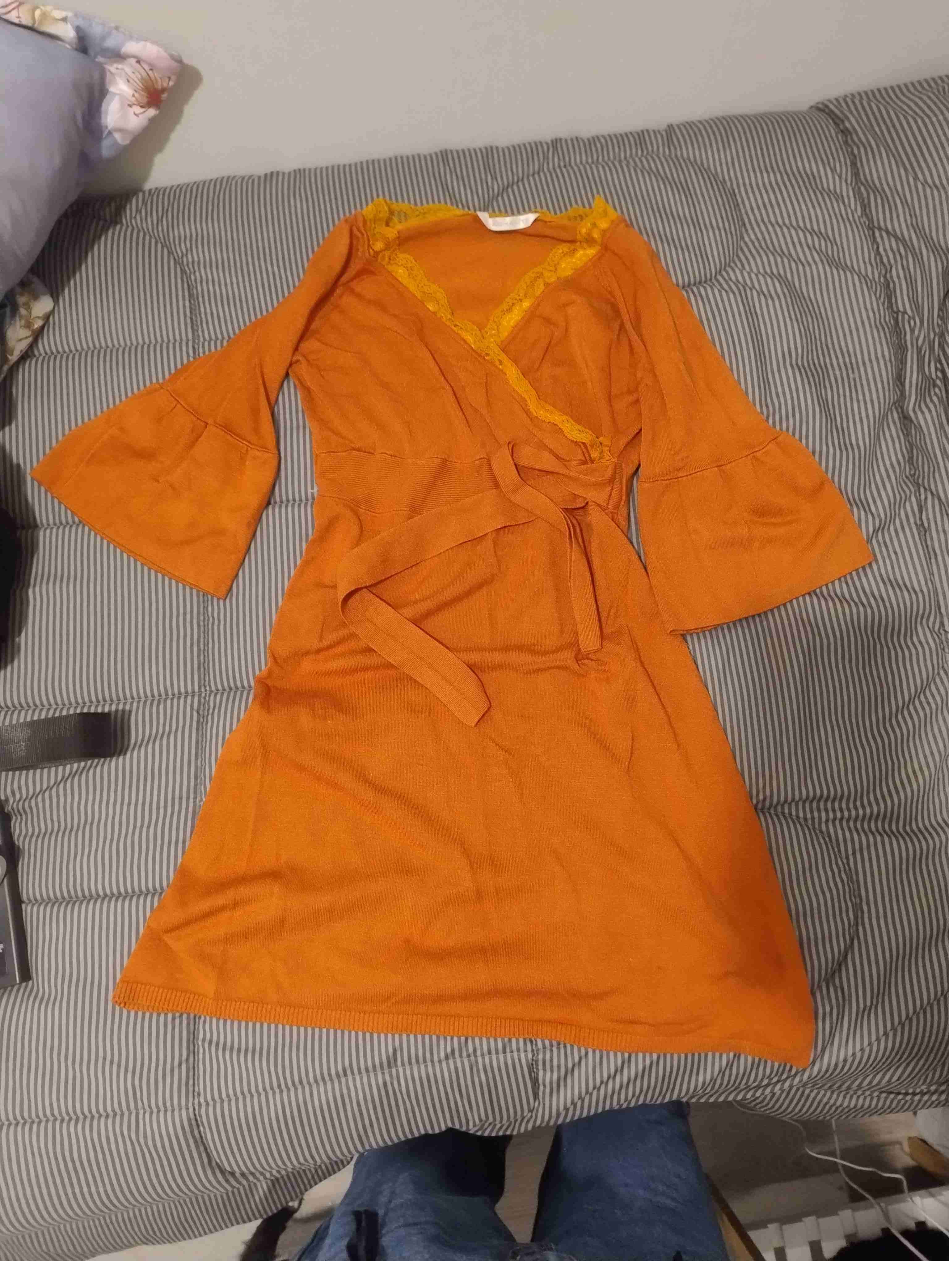 Vestido cruzado naranja - miniatura 1
