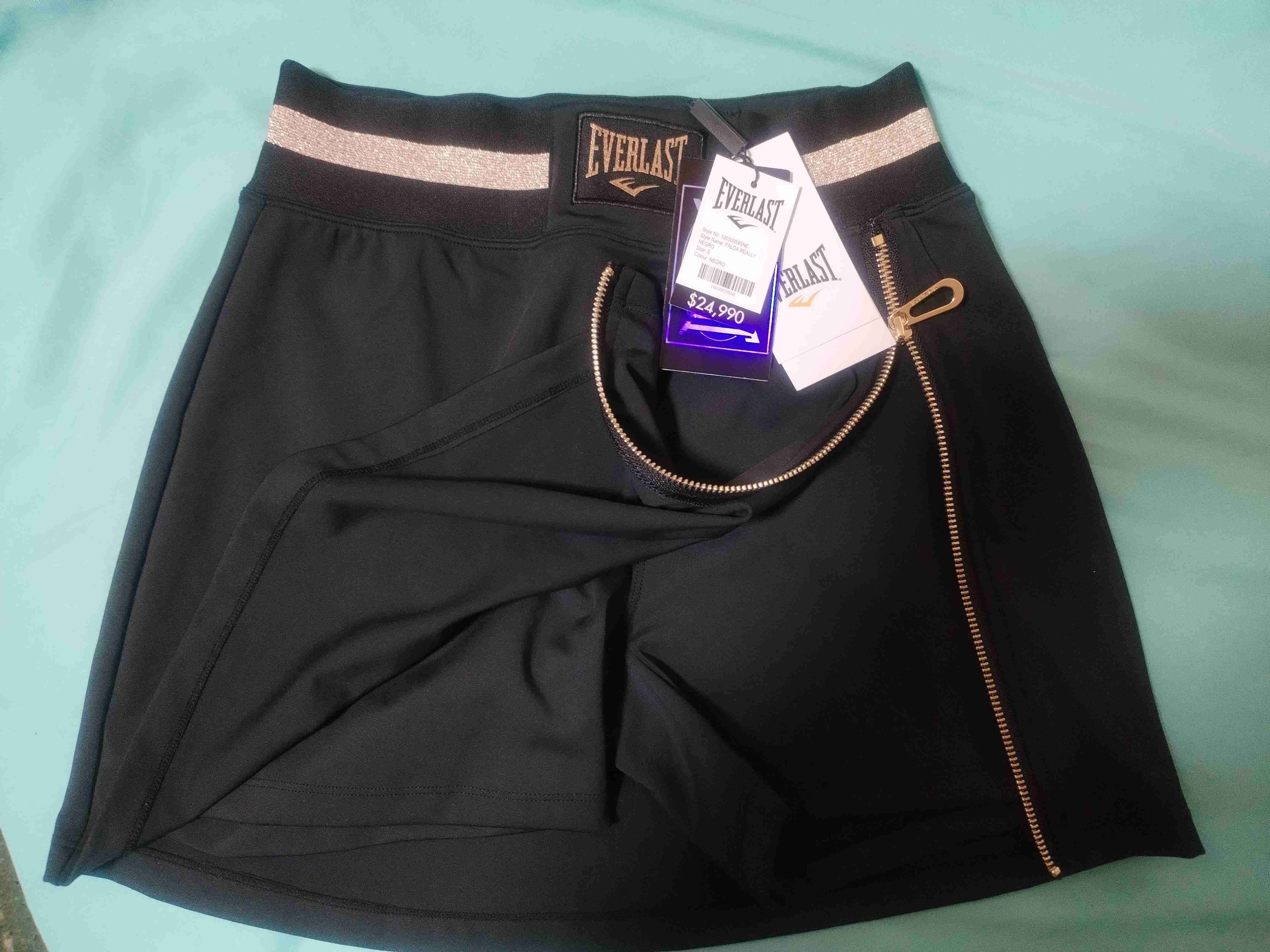 Falda negra Everlast con cierre - miniatura 3