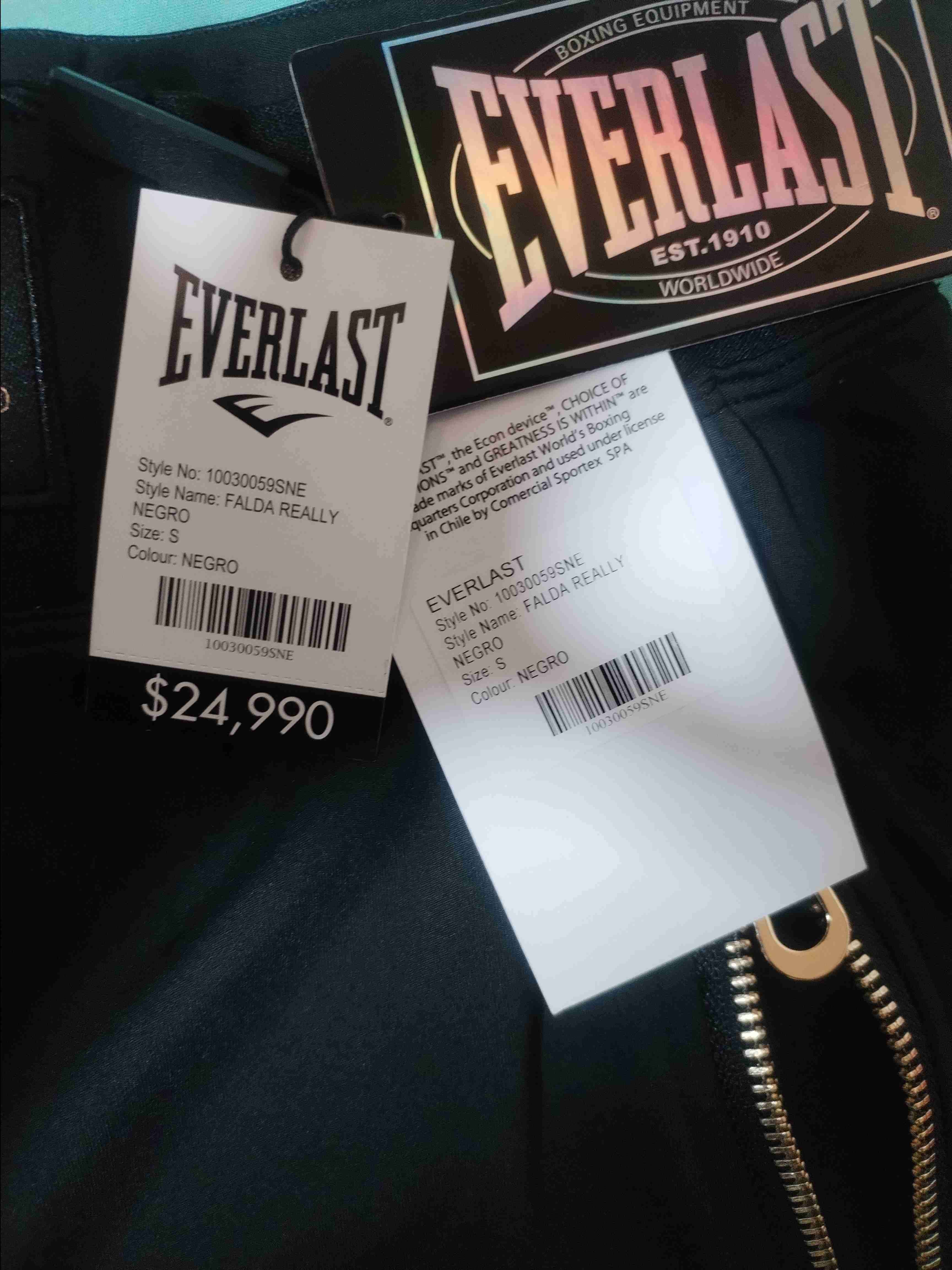 Falda negra Everlast con cierre - miniatura 4