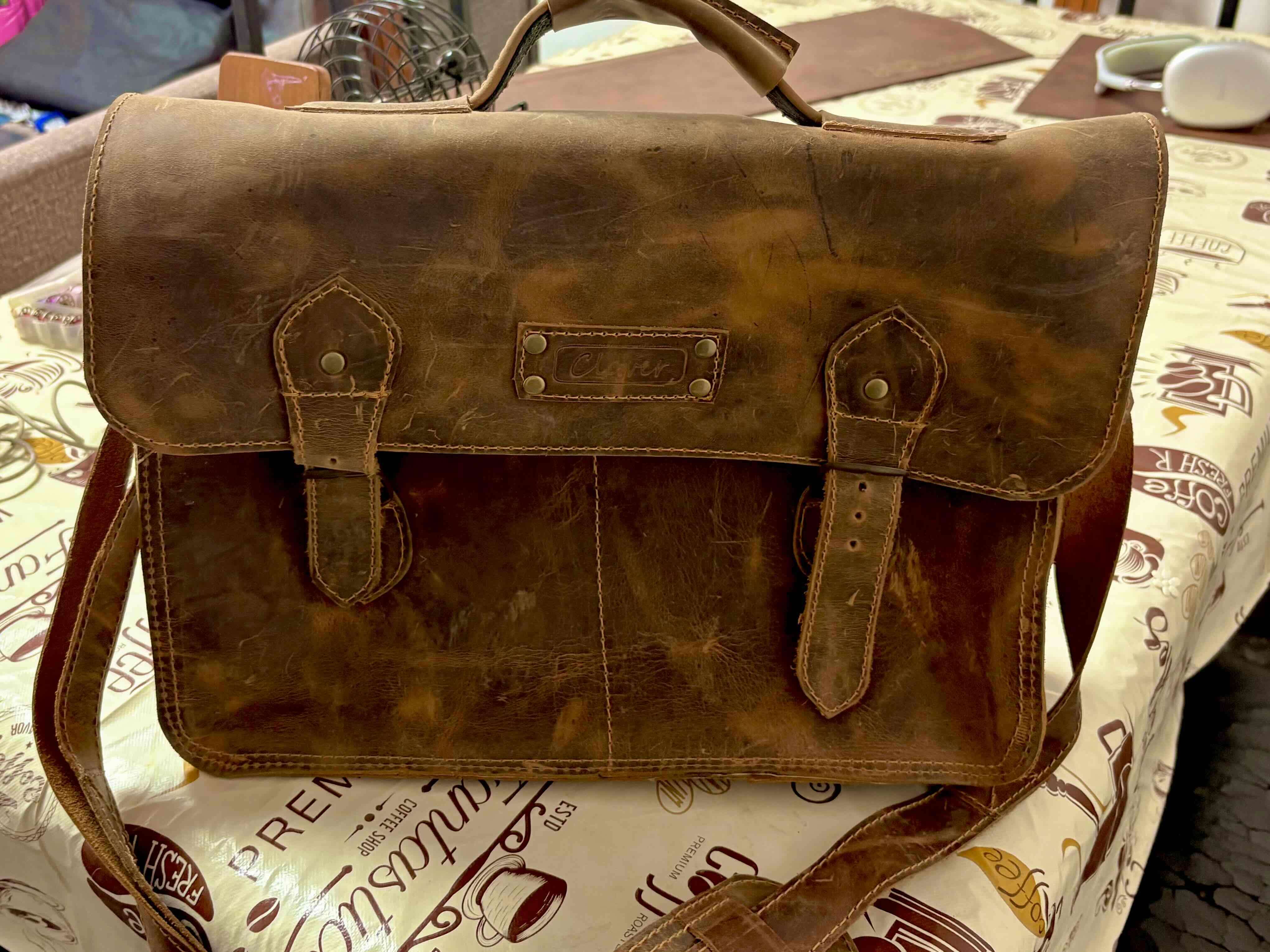 Maletín de cuero vintage - miniatura 1