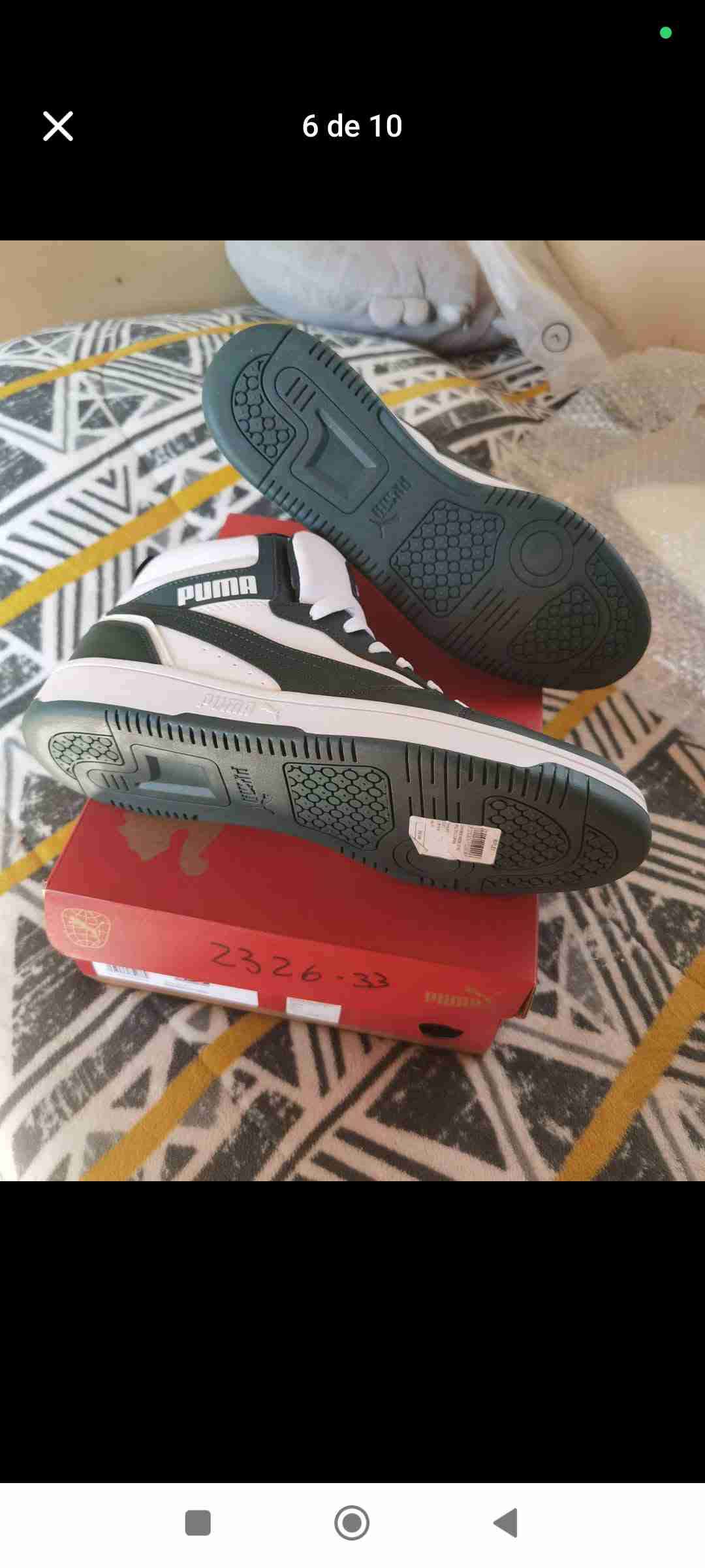 Zapatillas Puma blancas y verdes - miniatura 3