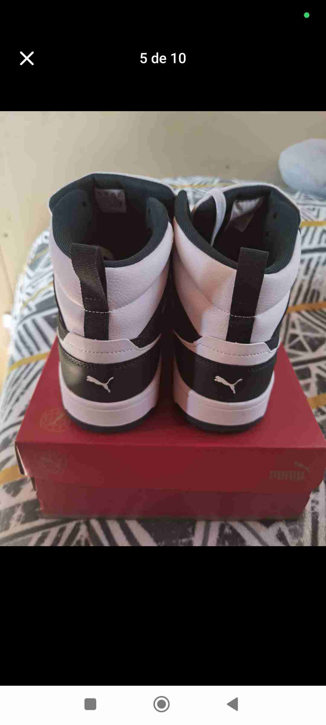 Zapatillas Puma blancas y verdes - miniatura 4