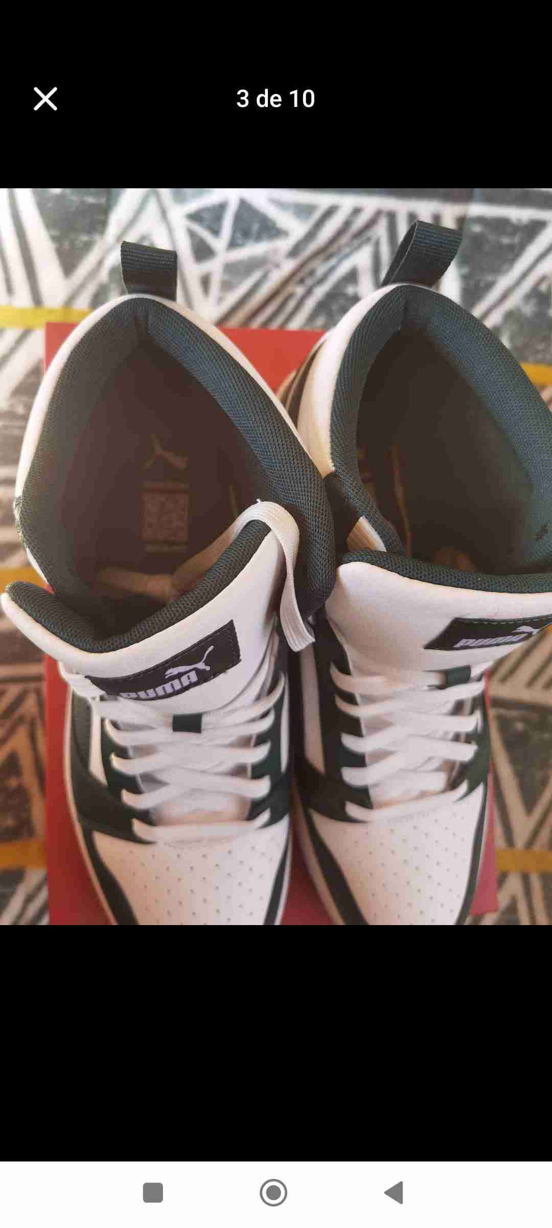 Zapatillas Puma blancas y verdes - miniatura 6