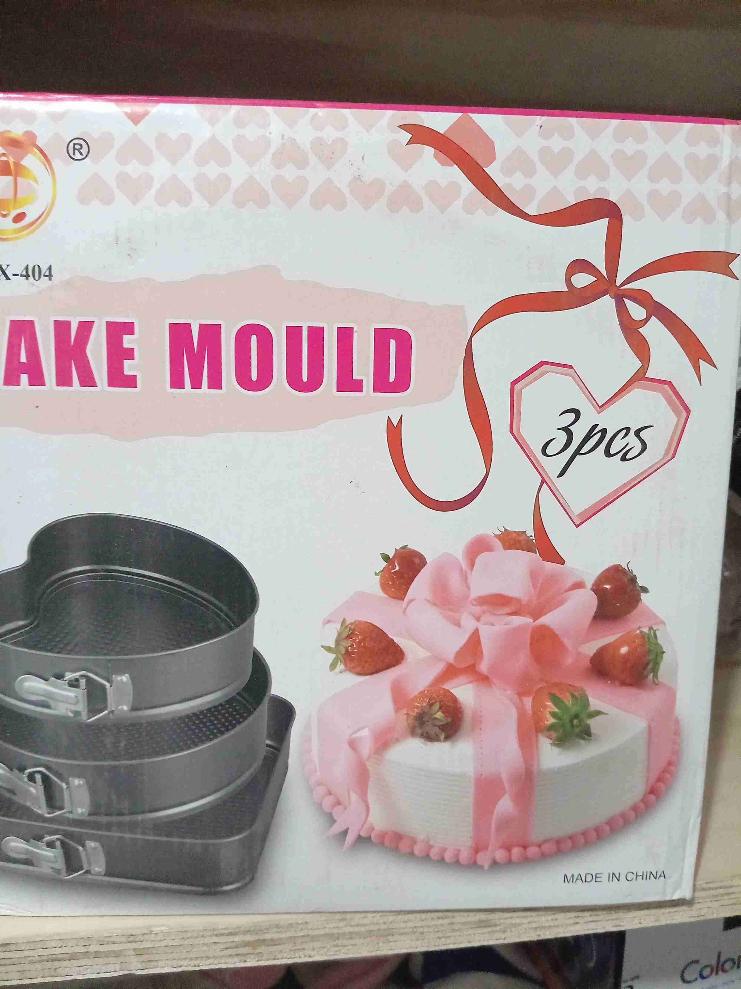 Juego de 3 moldes para pastel