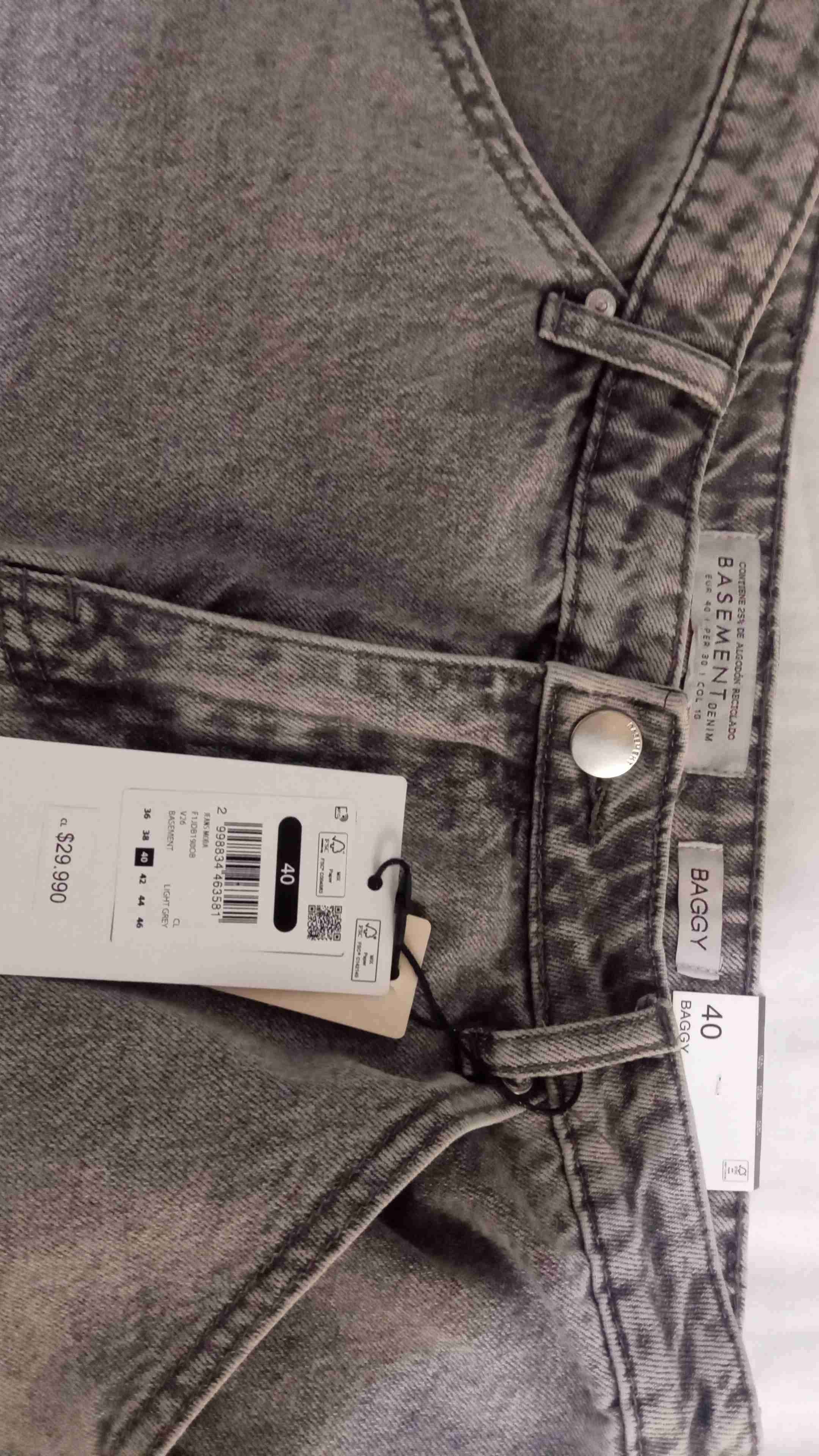 Jeans Baggy gris - miniatura 3