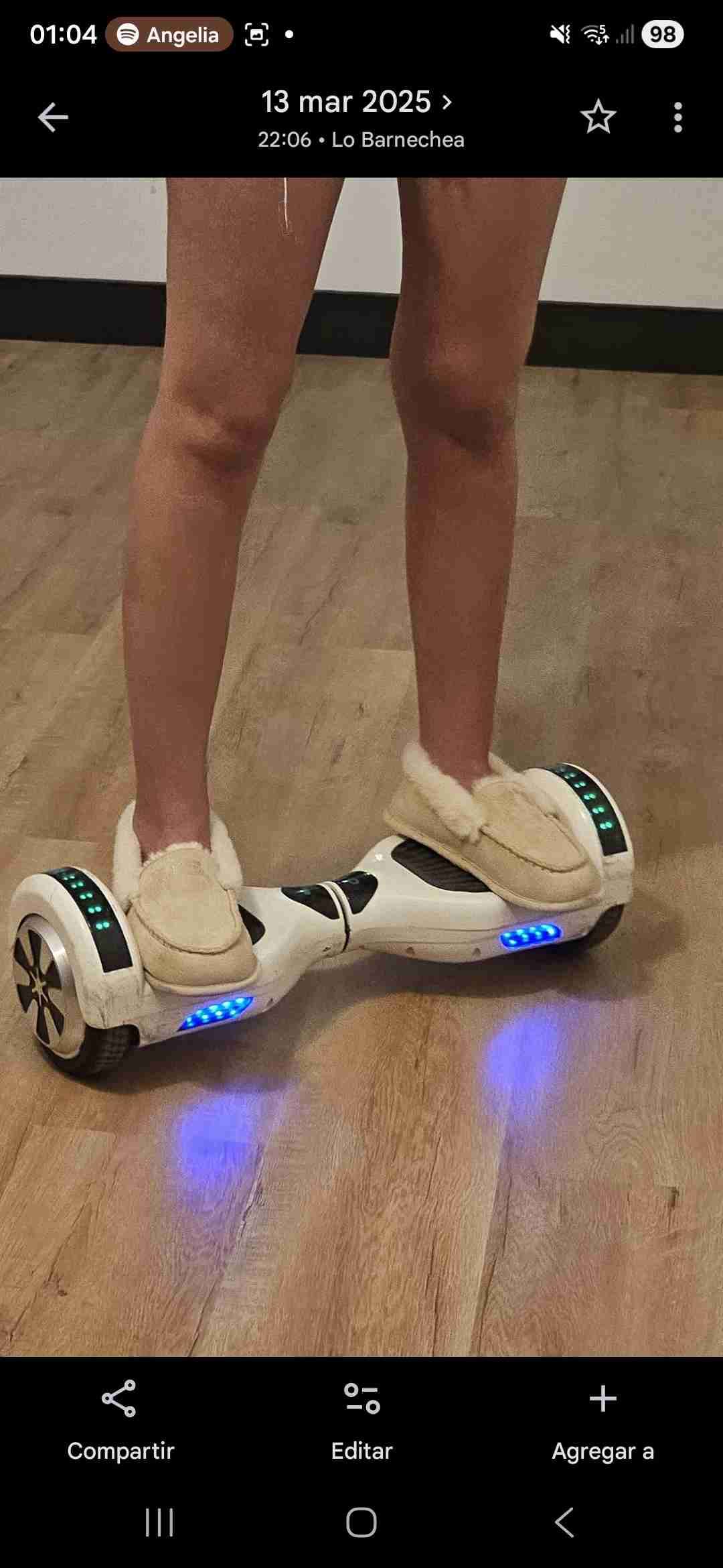 Hoverboard eléctrico blanco LED