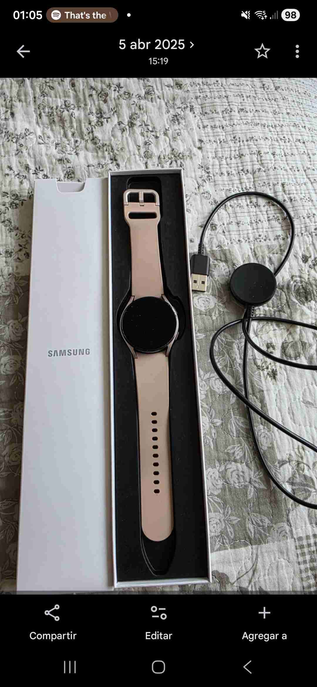 Reloj inteligente Samsung rosa