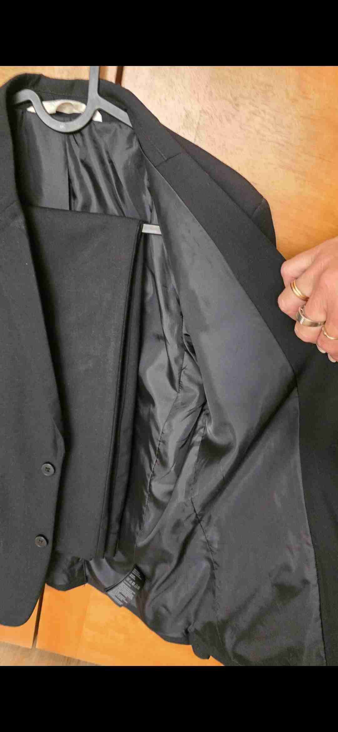 Traje c Blazer y pantalon negro clásico niño - miniatura 2