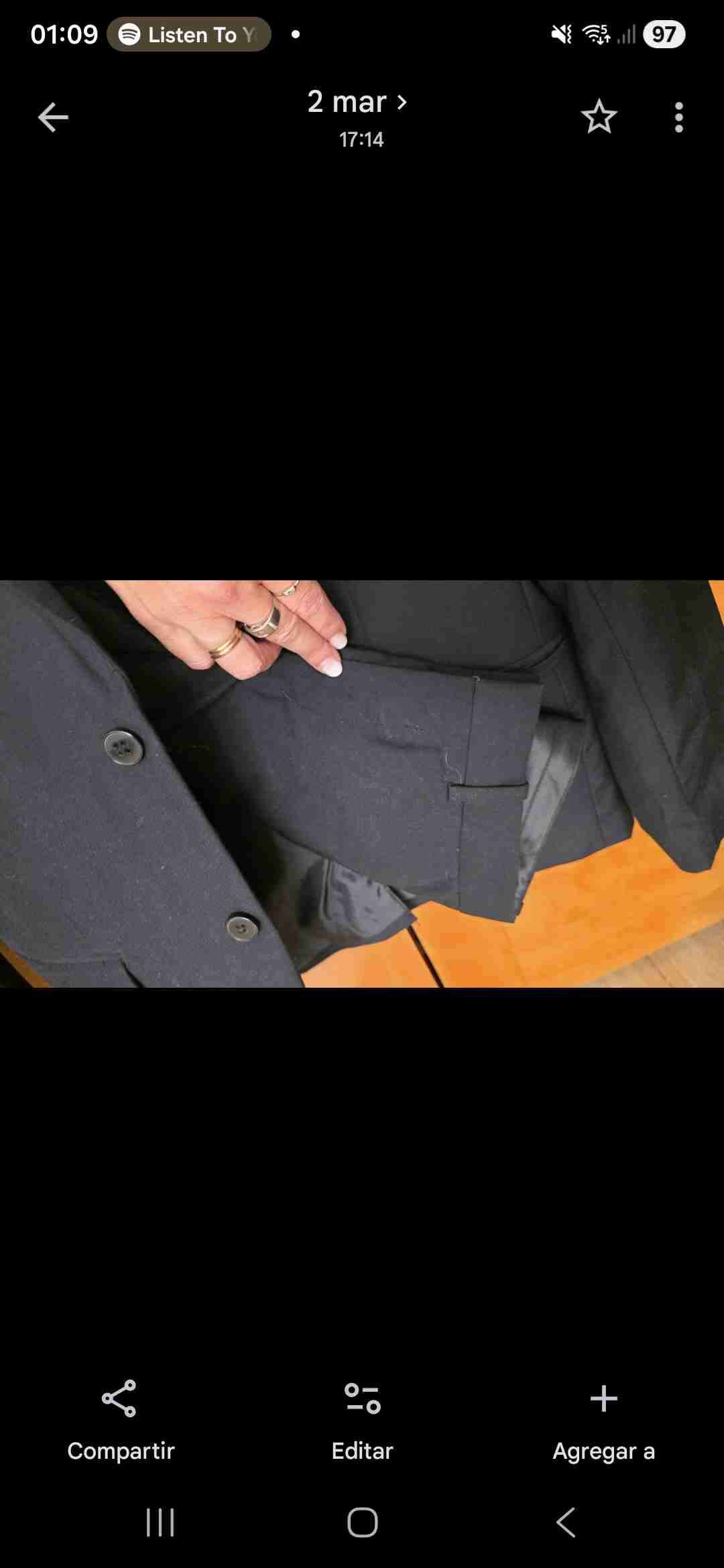 Traje c Blazer y pantalon negro clásico niño - miniatura 3