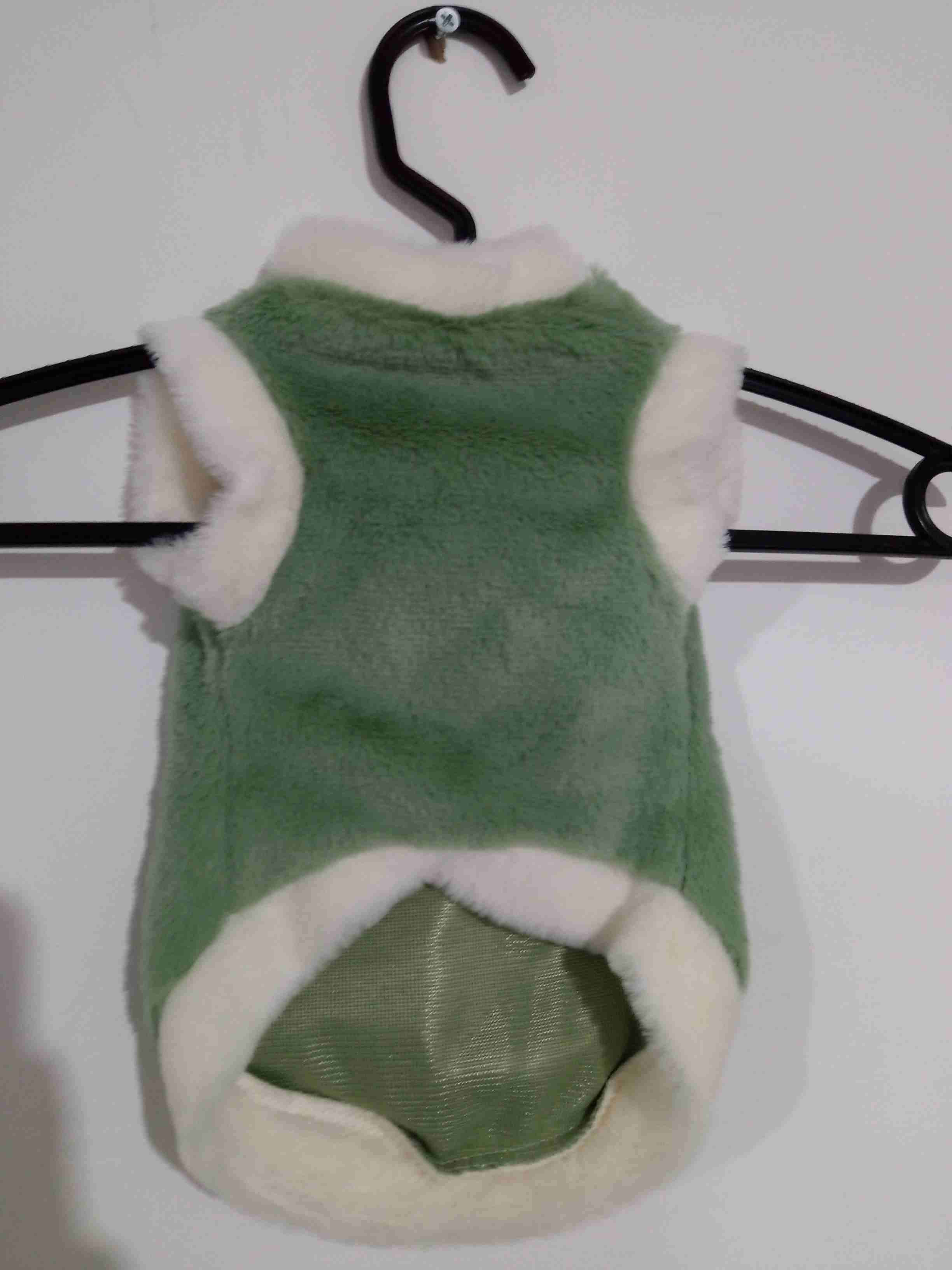 Capa verde de polar para gato - miniatura 2