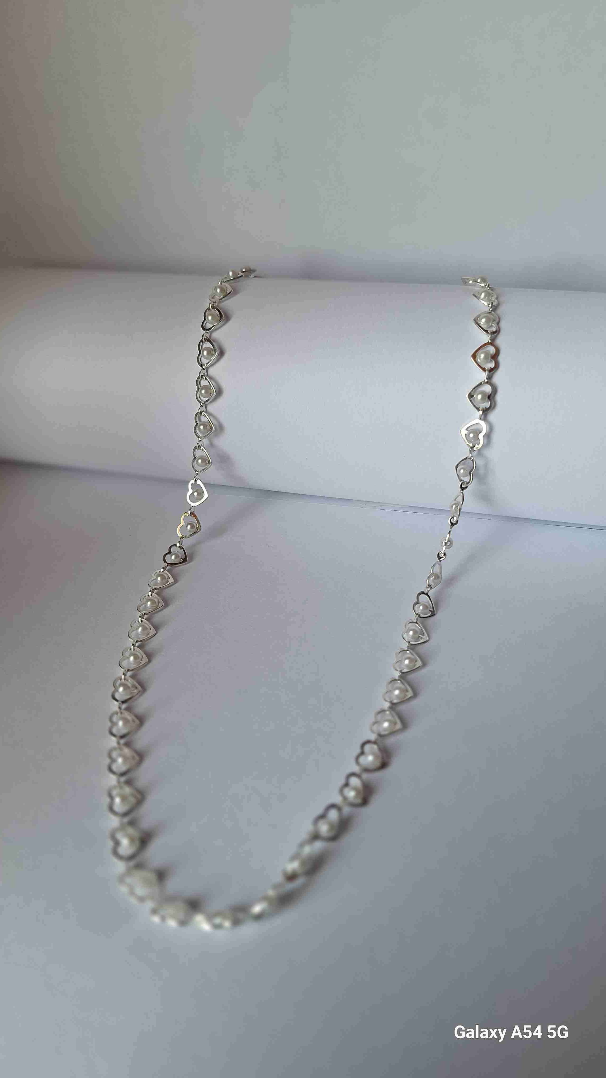 Collar de corazones plateado - miniatura 2