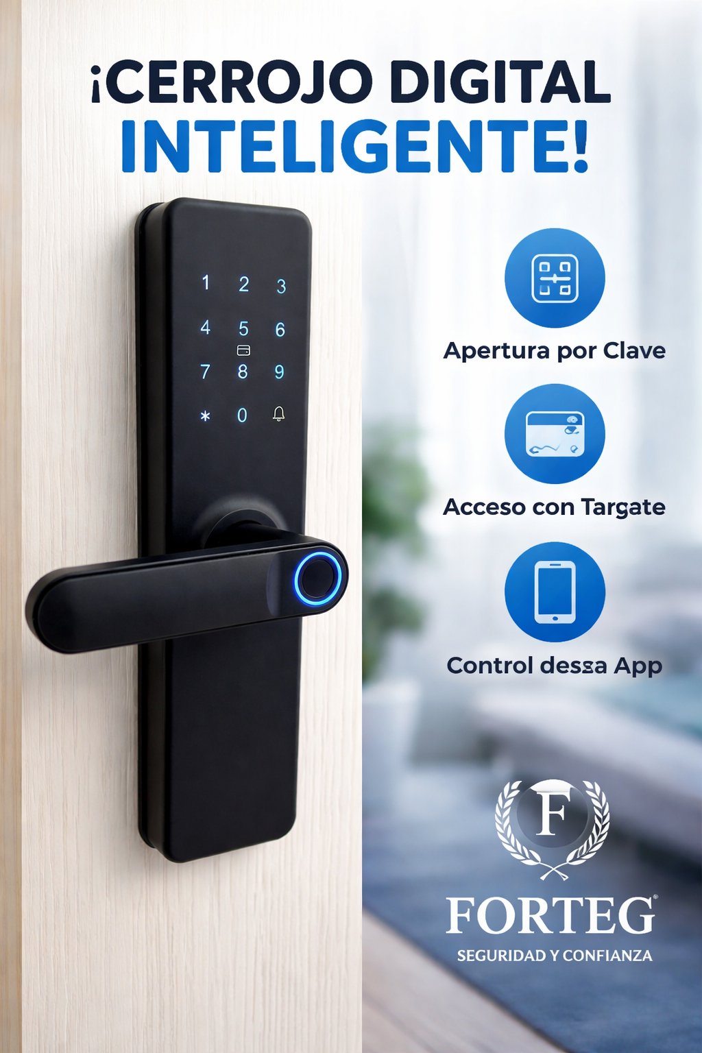 Cerrojo digital inteligente Forteg - miniatura 1