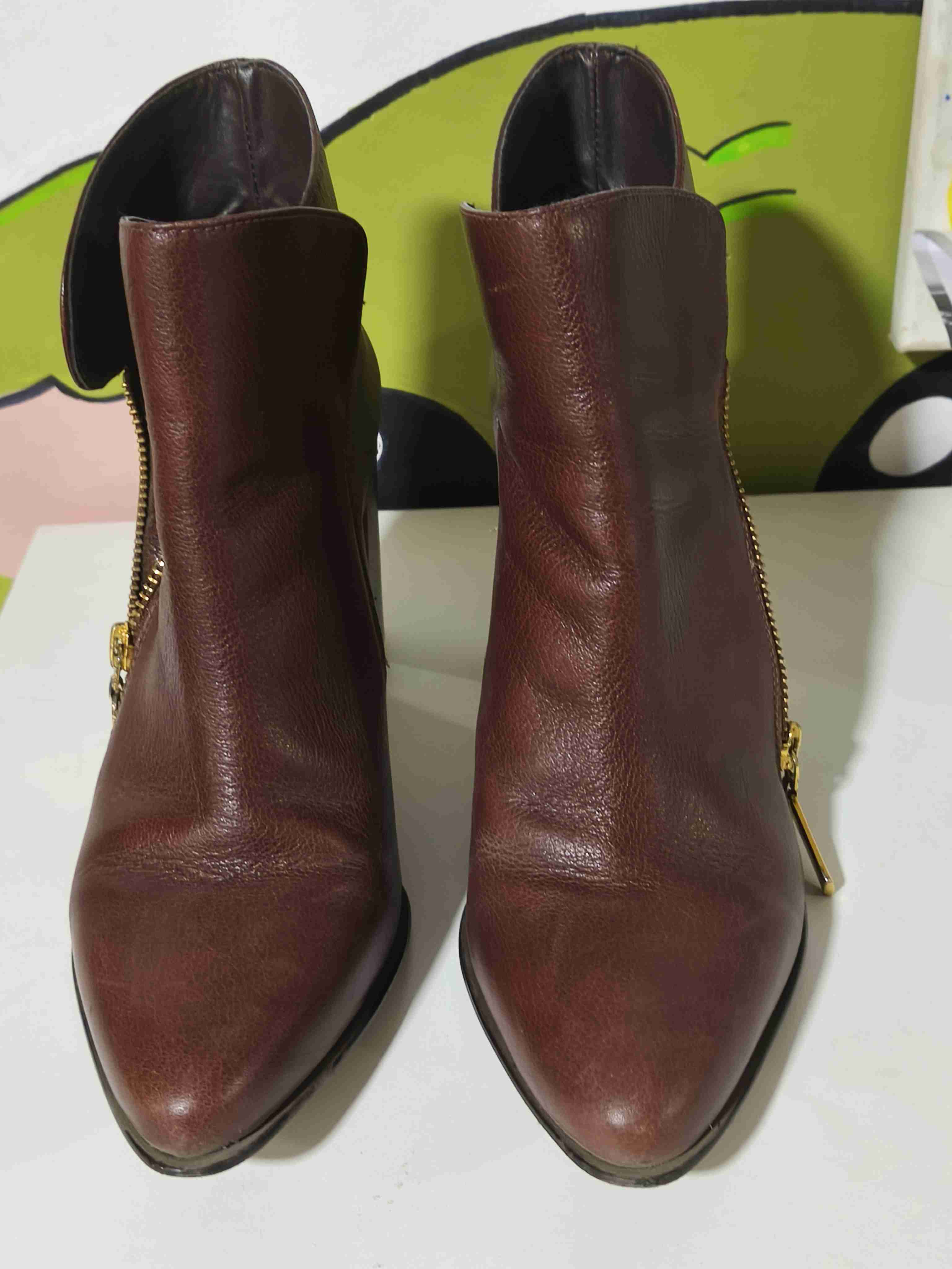 Botines de cuero marrón - miniatura 2