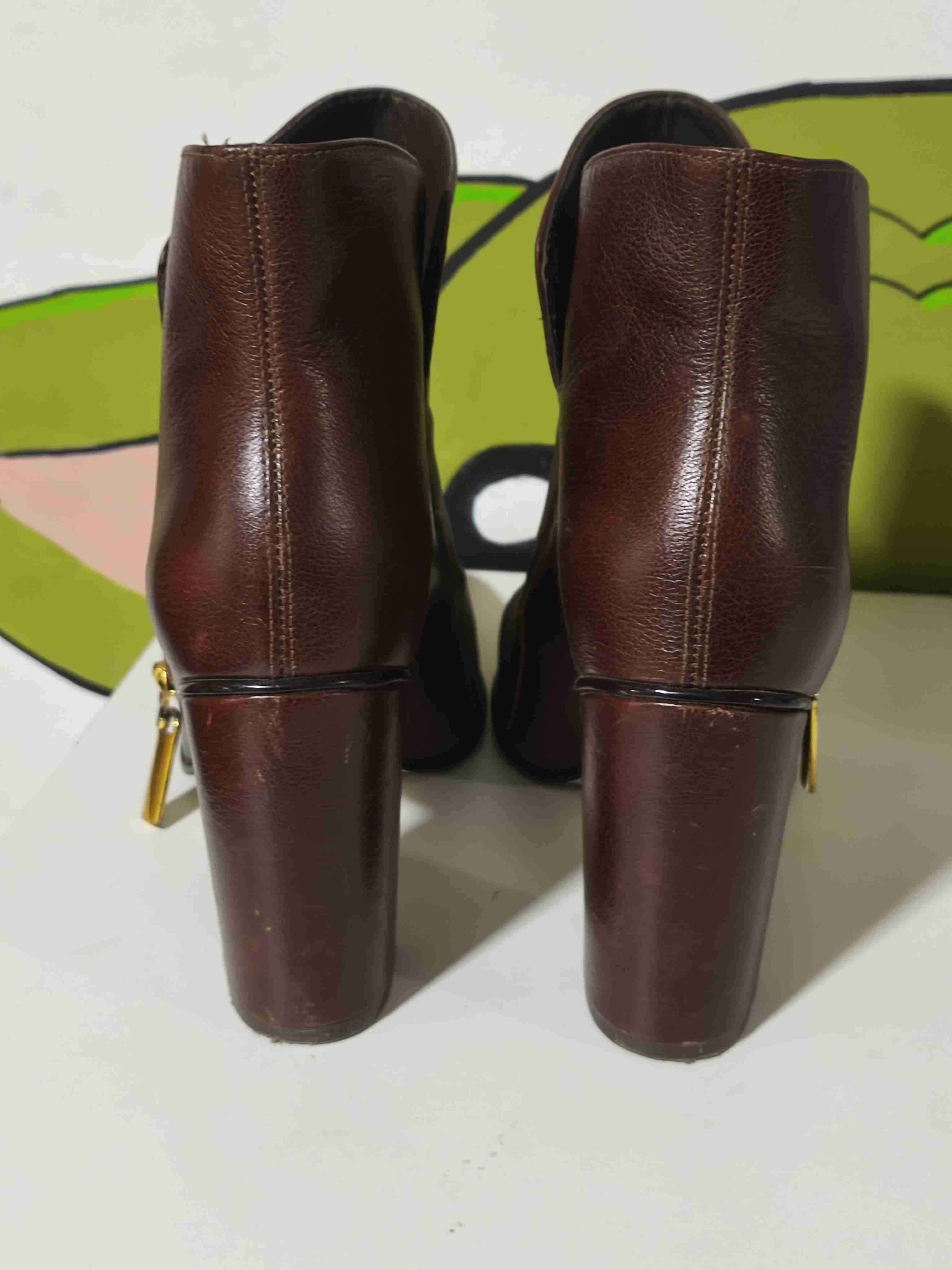 Botines de cuero marrón - miniatura 3