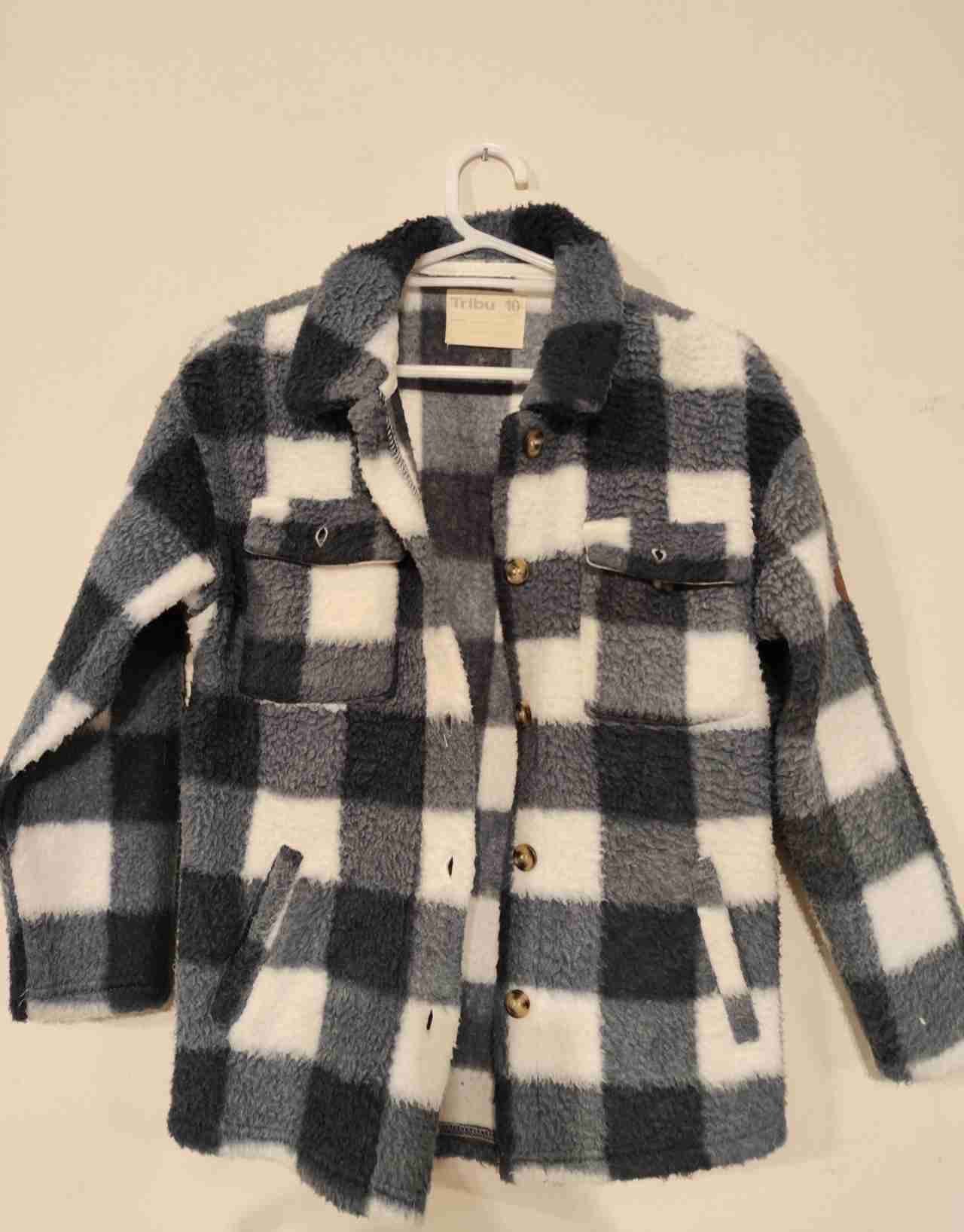 Chaqueta cuadrillé de lana