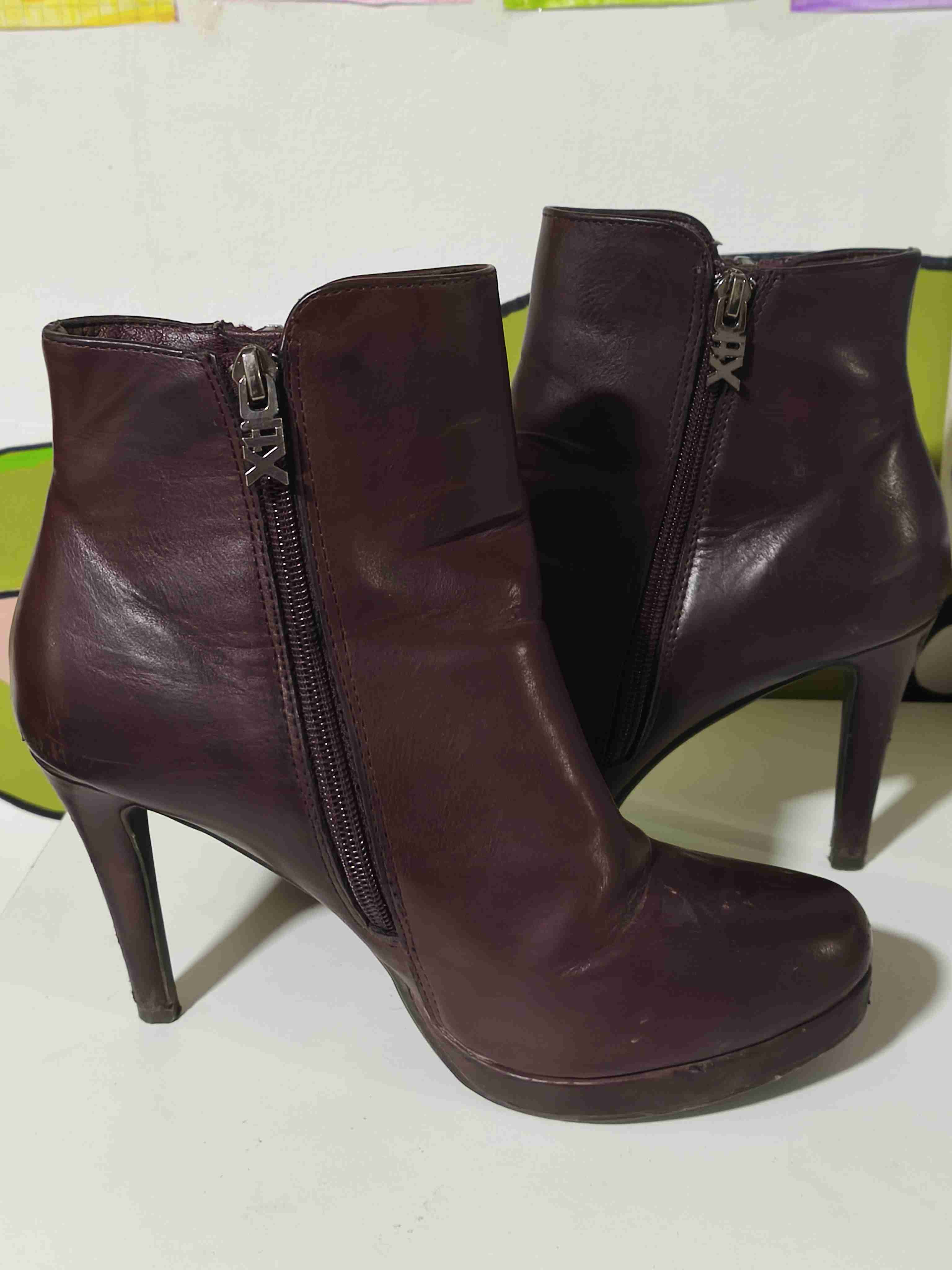 Botines de cuero marrón - miniatura 3