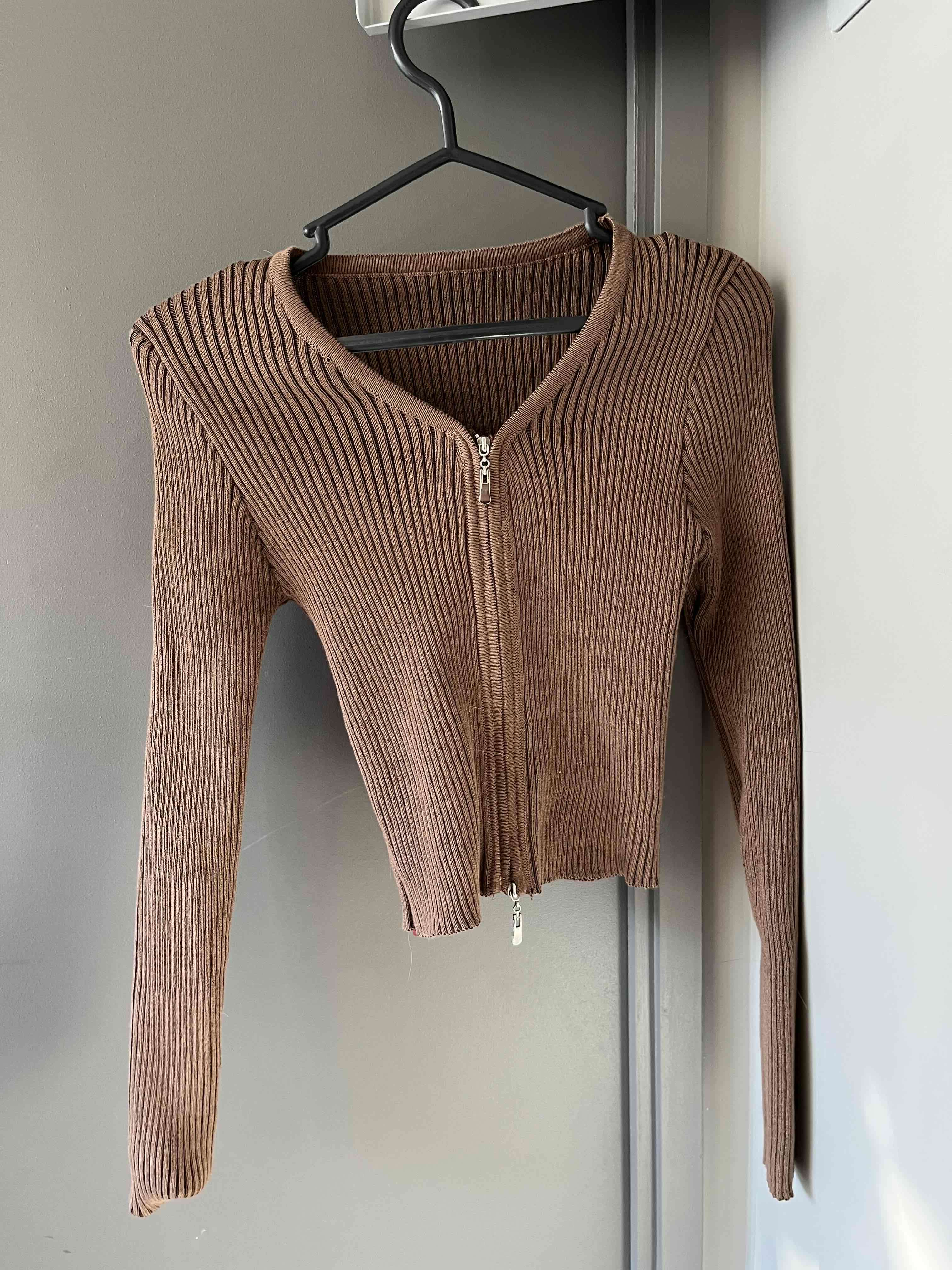 Polera de punto marrón - miniatura 1