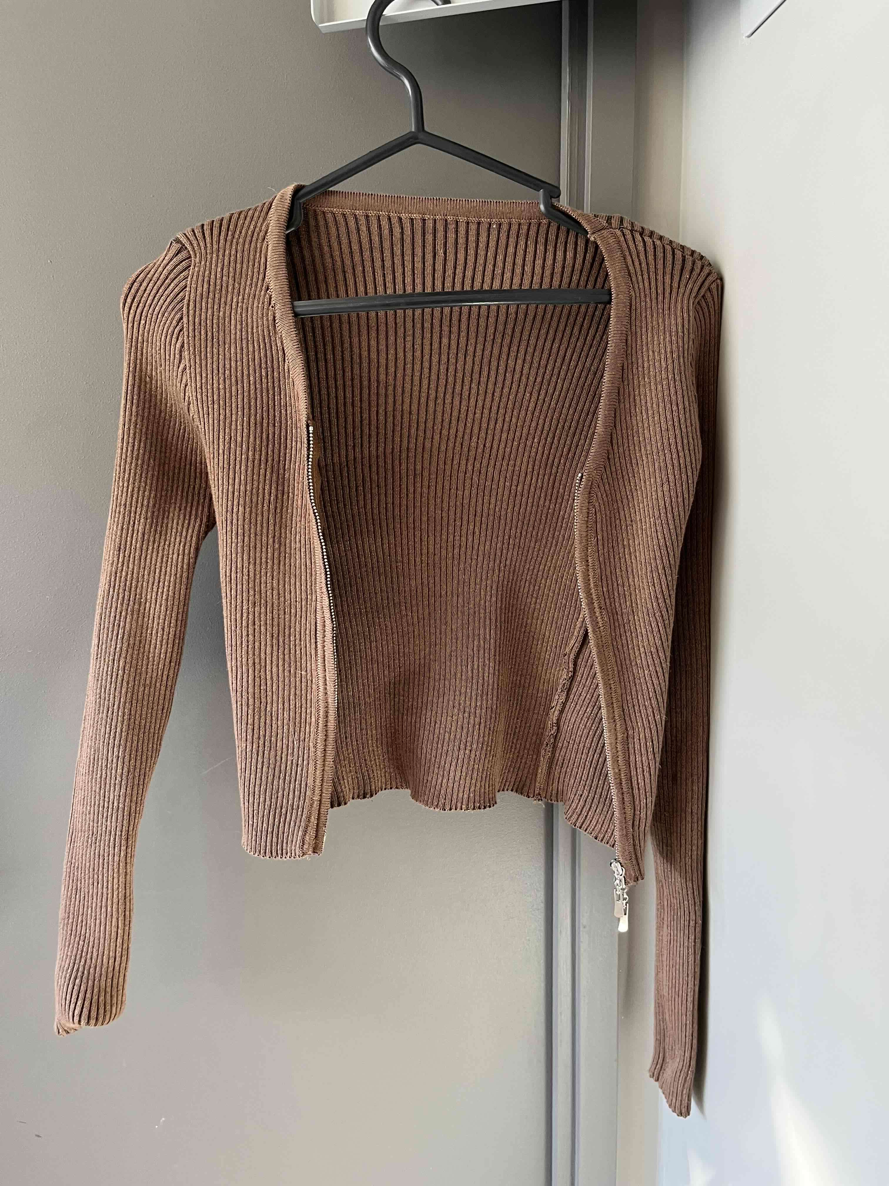 Polera de punto marrón - miniatura 2