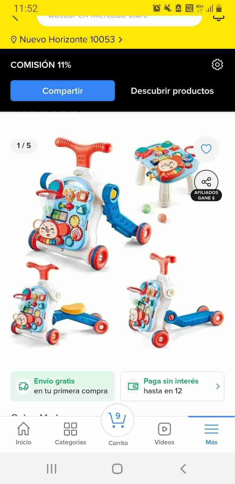 Caminador infantil multifuncional