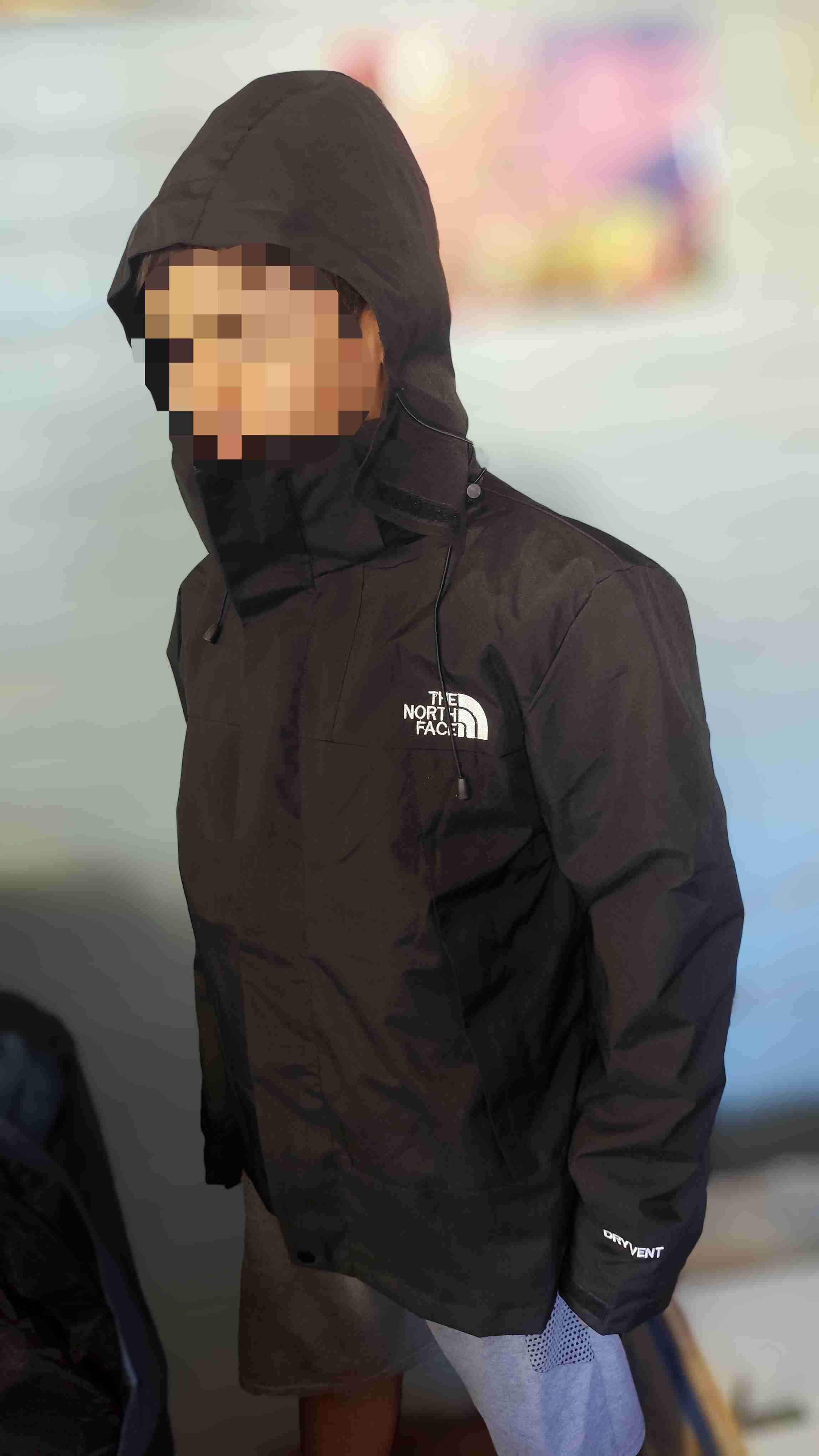 Chaqueta impermeable azul The North Face - miniatura 3