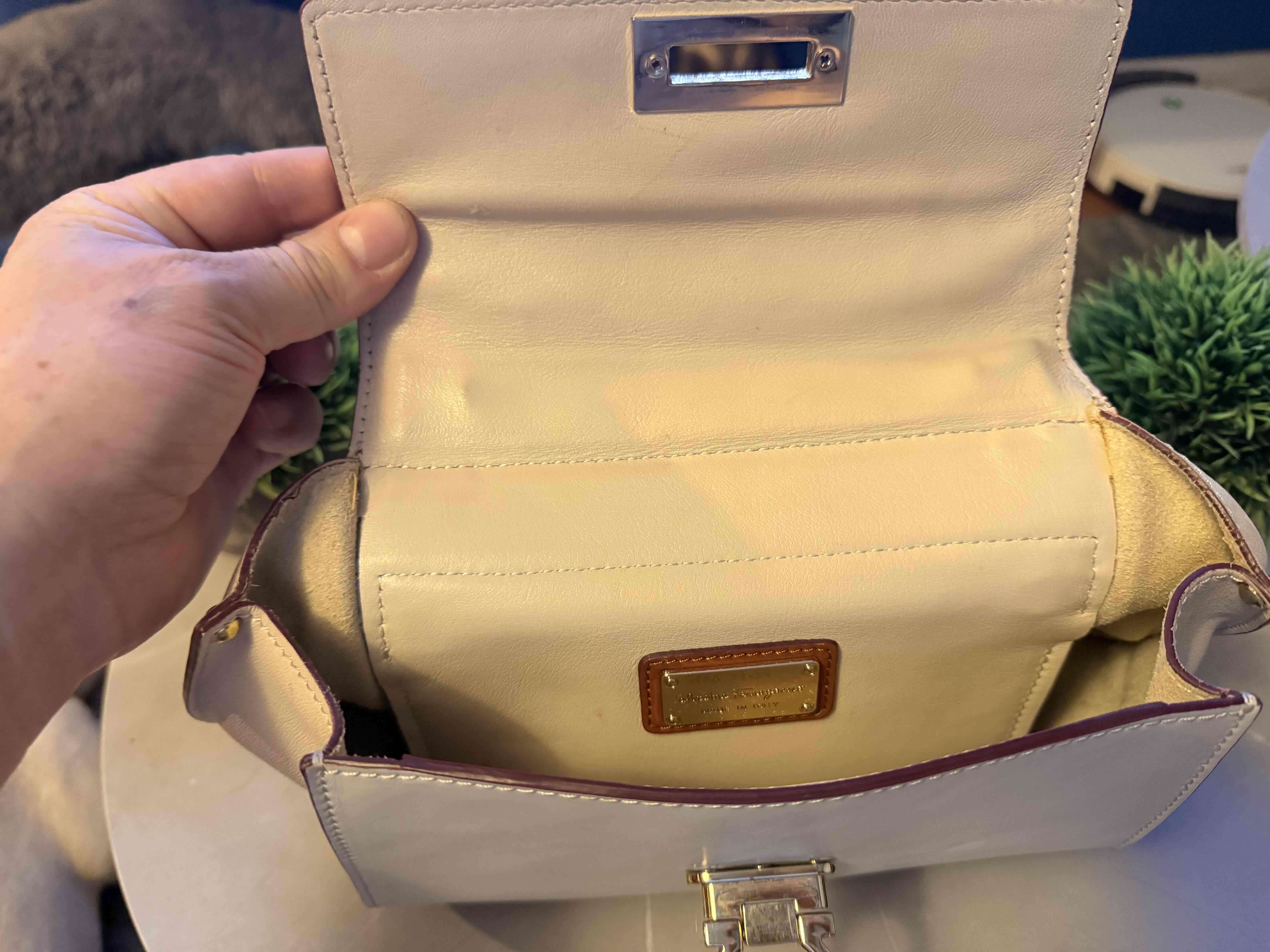 Bolso de cuero bicolor Salvatore Ferragamo - miniatura 4