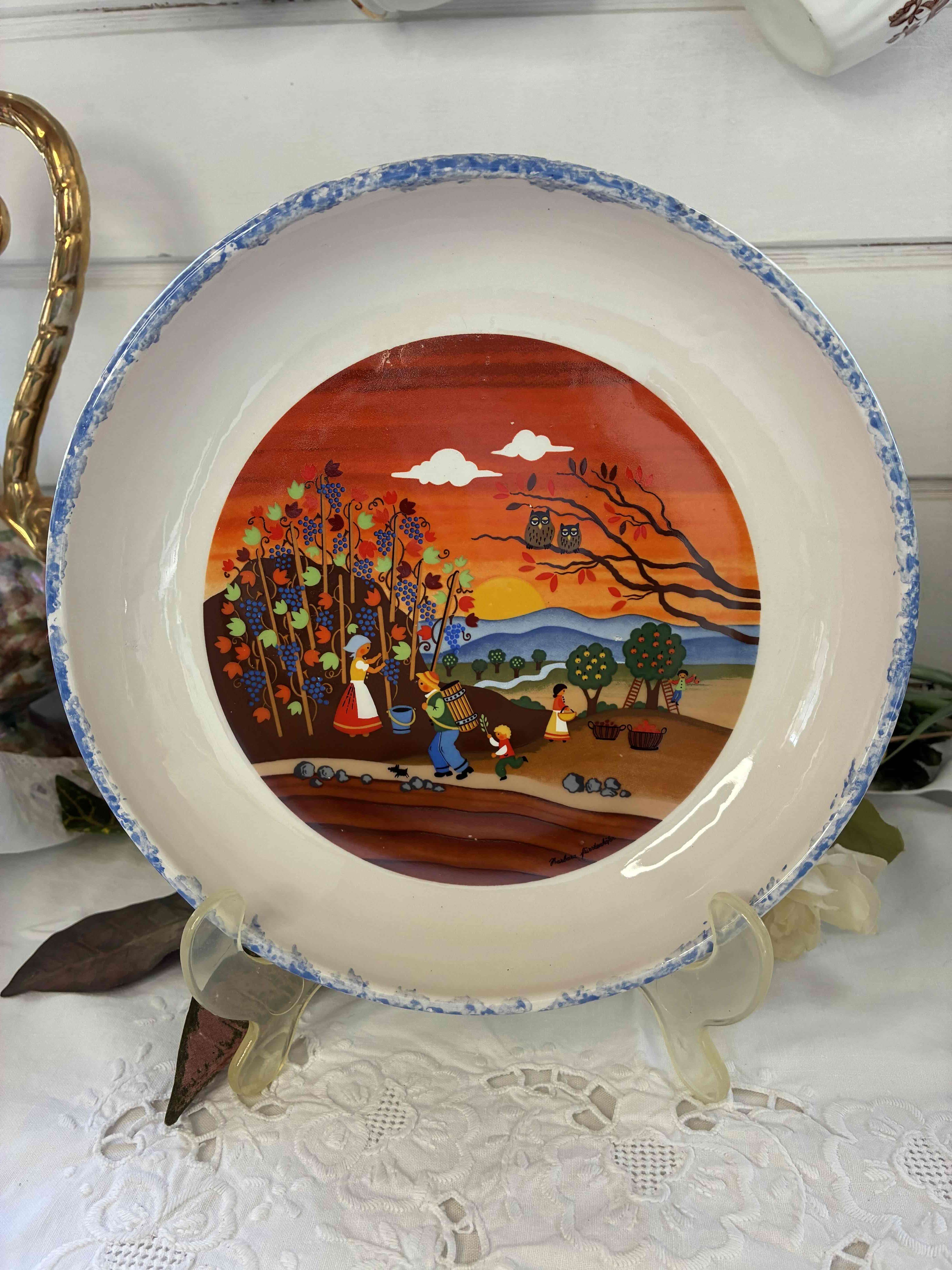 Plato decorativo pintado a mano - miniatura 1