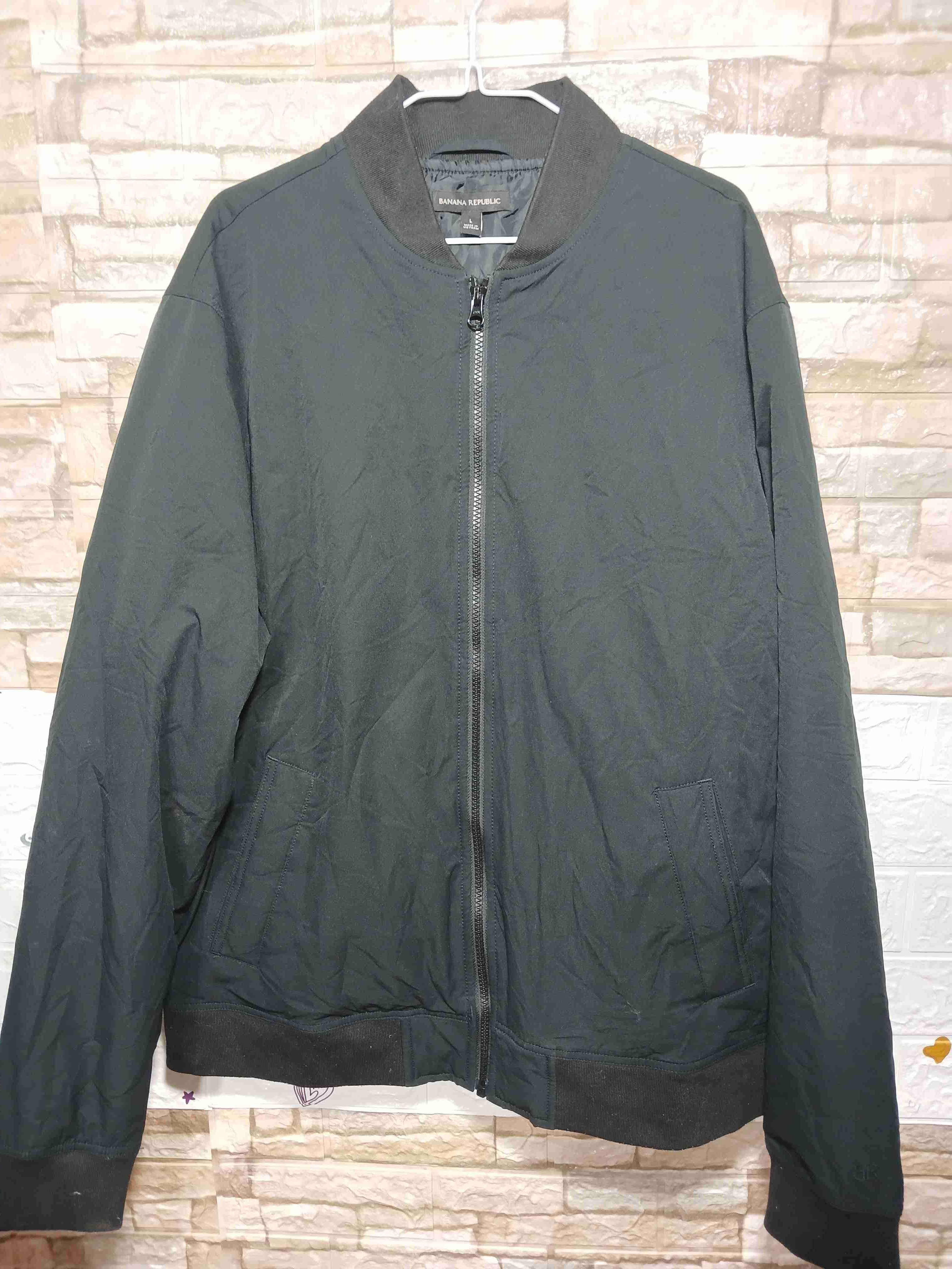 Chaqueta bomber negra Banana Republic - miniatura 1