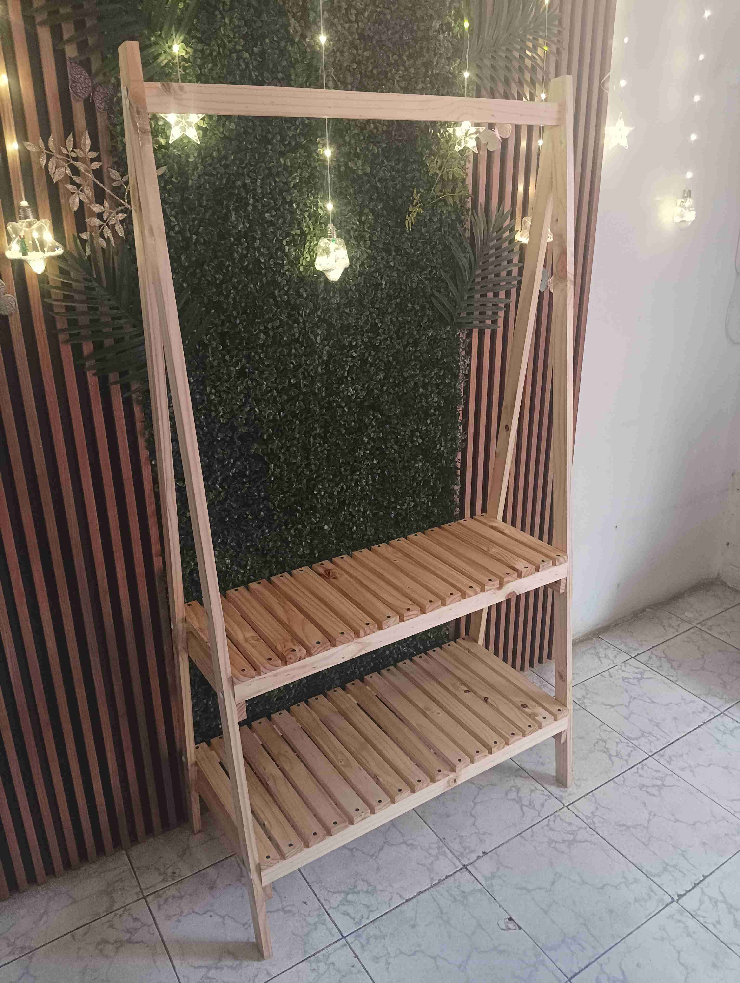 Estantería de madera 2 niveles