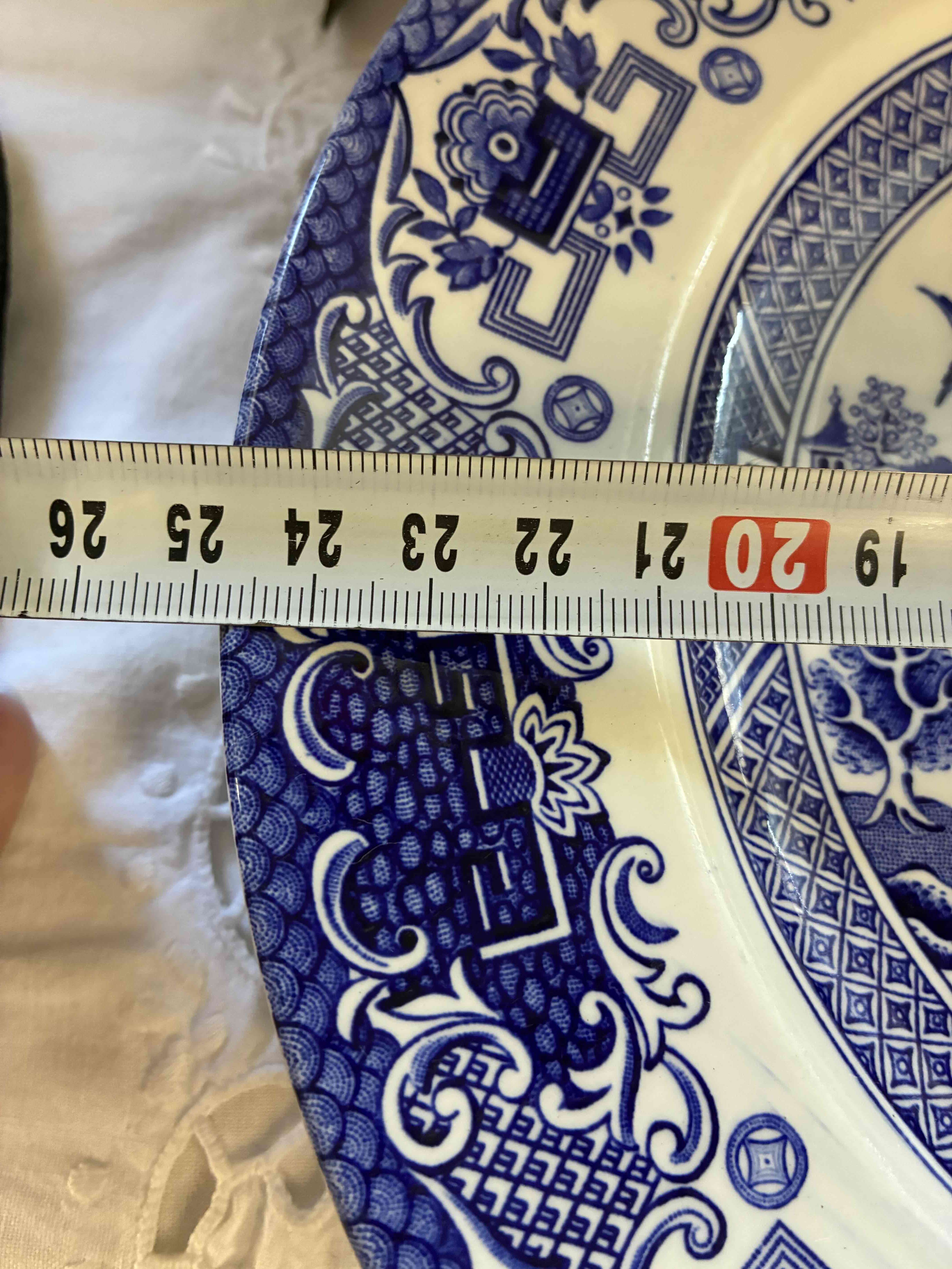 Juego de 4  platos de porcelana azul - miniatura 2