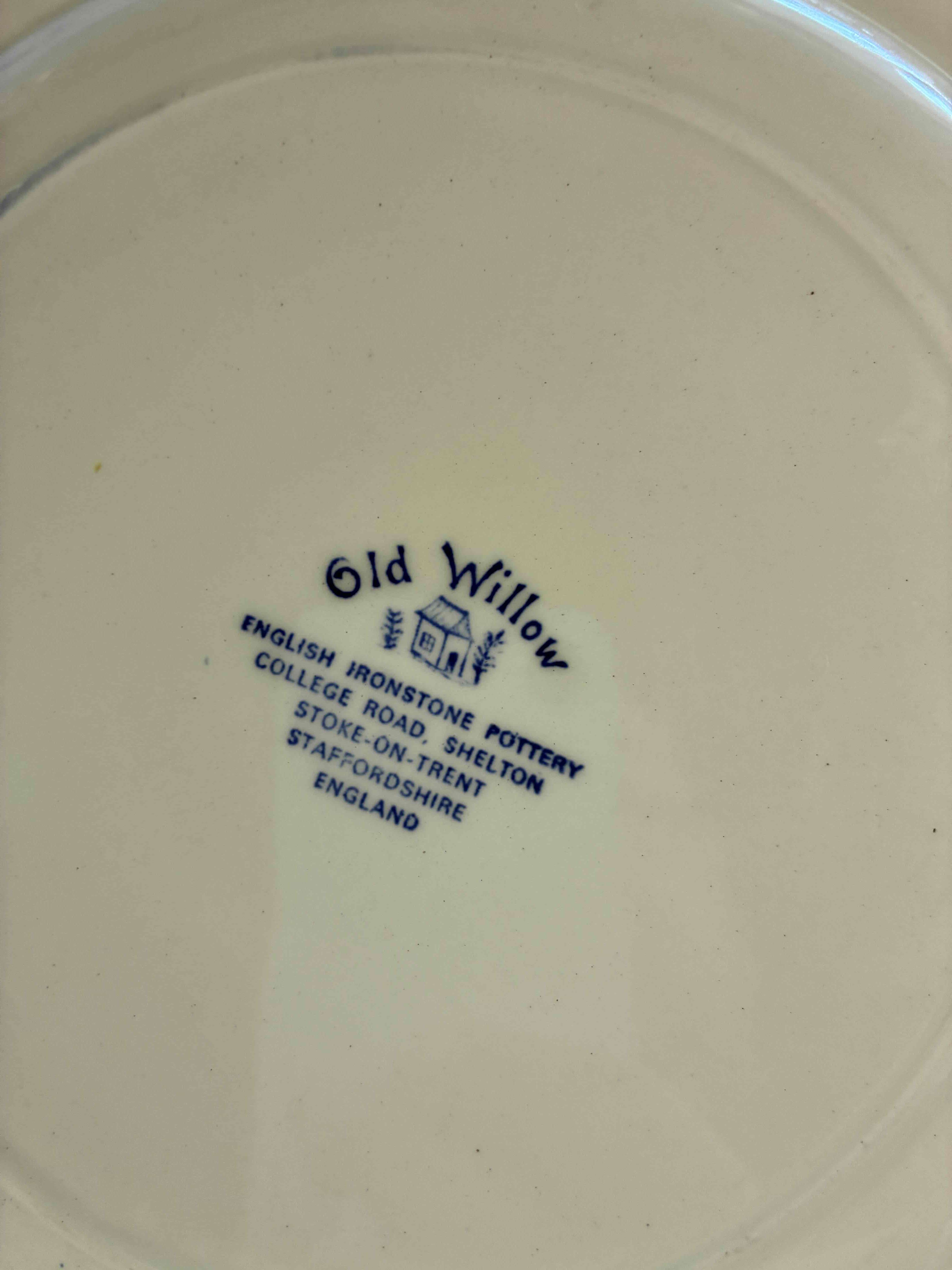 Juego de 4  platos de porcelana azul - miniatura 3