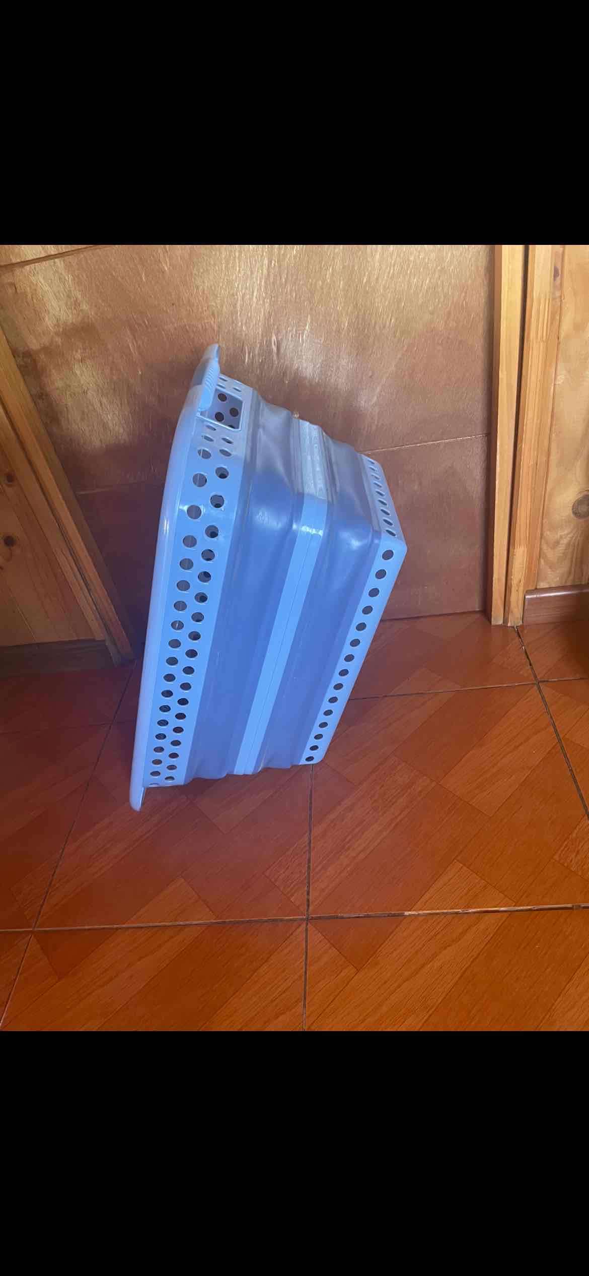 Cesto de ropa plegable azul - miniatura 1