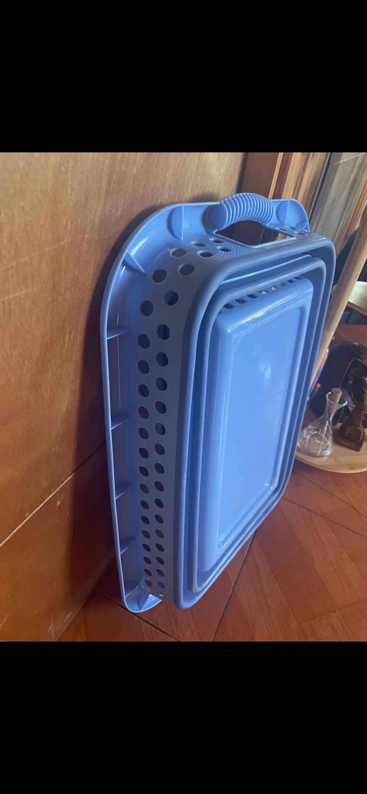 Cesto de ropa plegable azul - miniatura 2