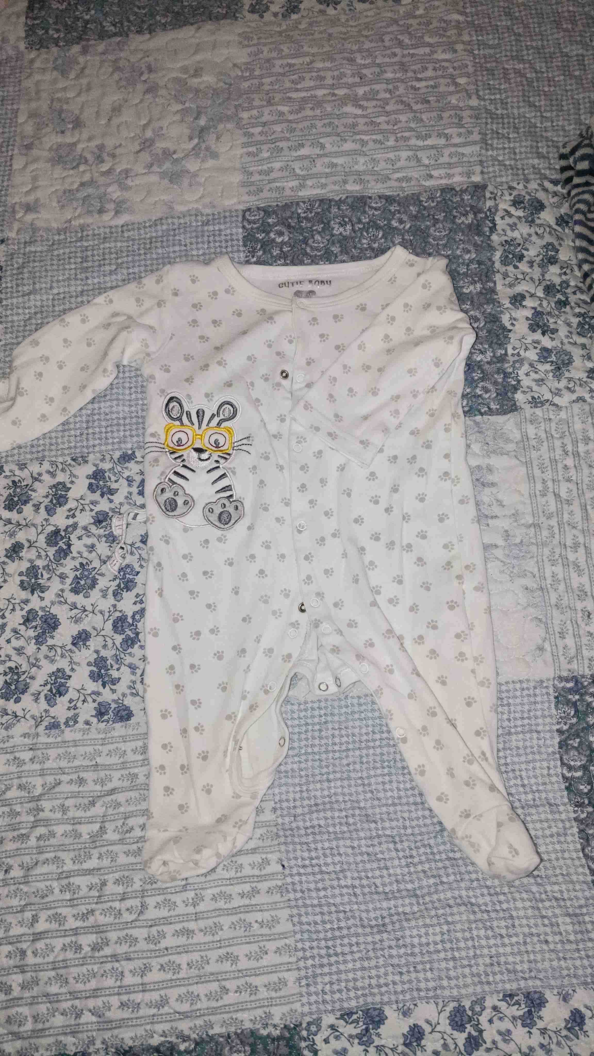 Enterito bebé estampado cebra - miniatura 1