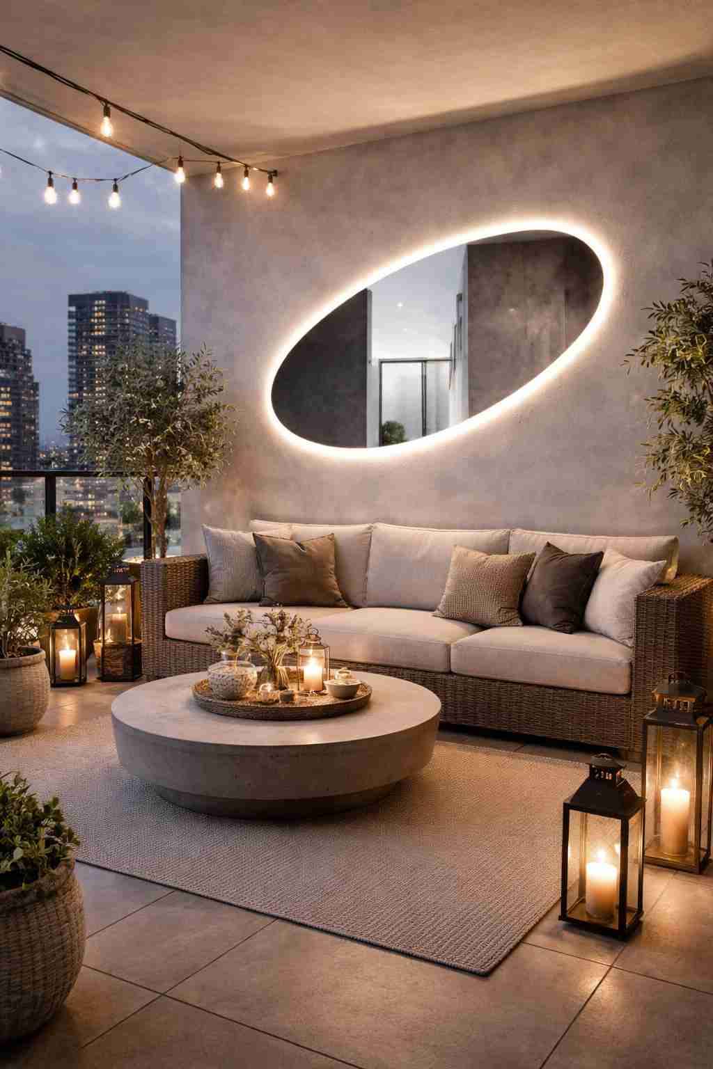 Espejo ovalado con luz LED - miniatura 3