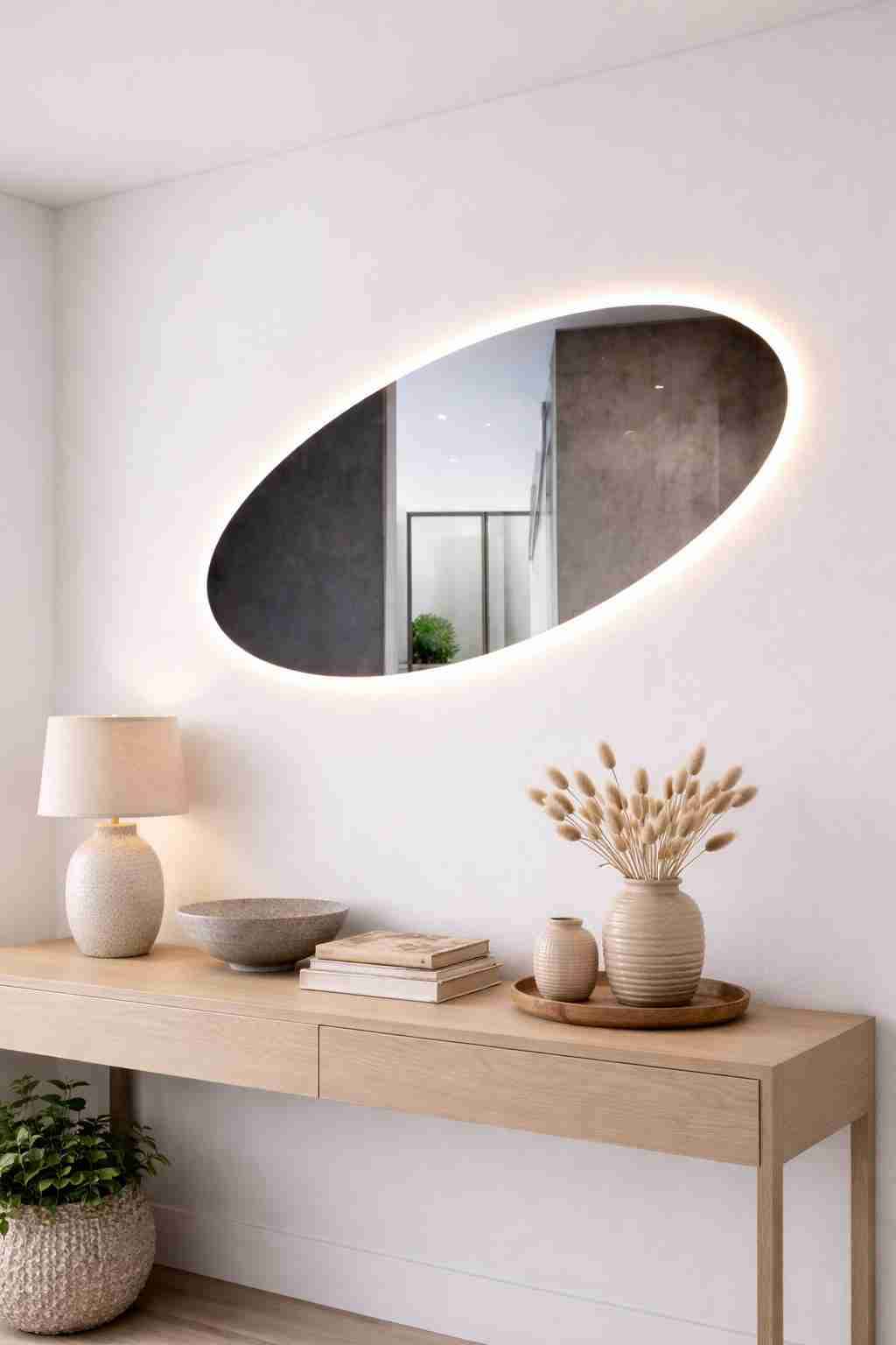 Espejo ovalado con luz LED - miniatura 4