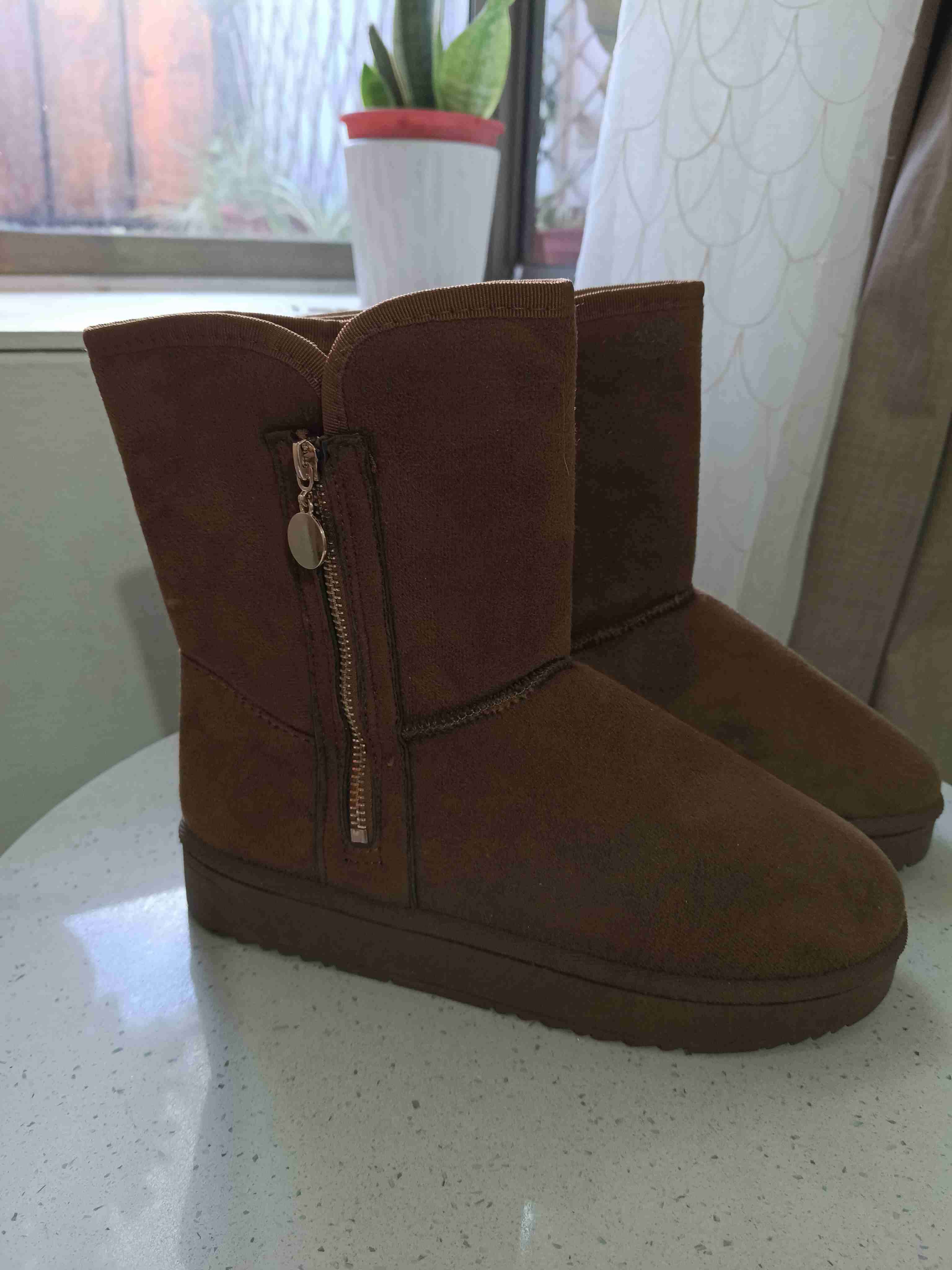 Botas marrones con cremallera - miniatura 1