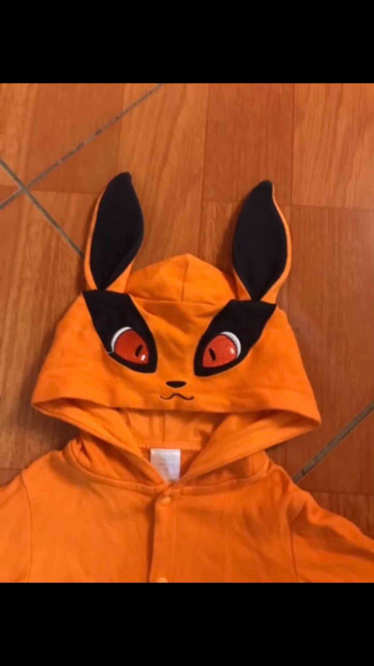 Enterito infantil naranja con capucha talla 9 mese - miniatura 2