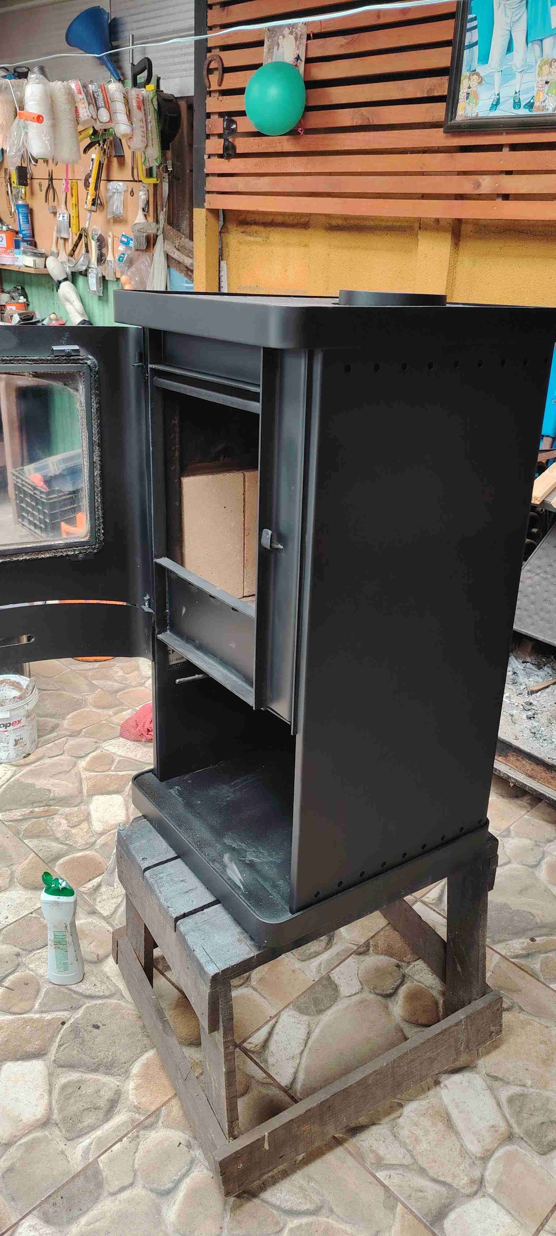 Estufa a leña Efel negra - miniatura 5