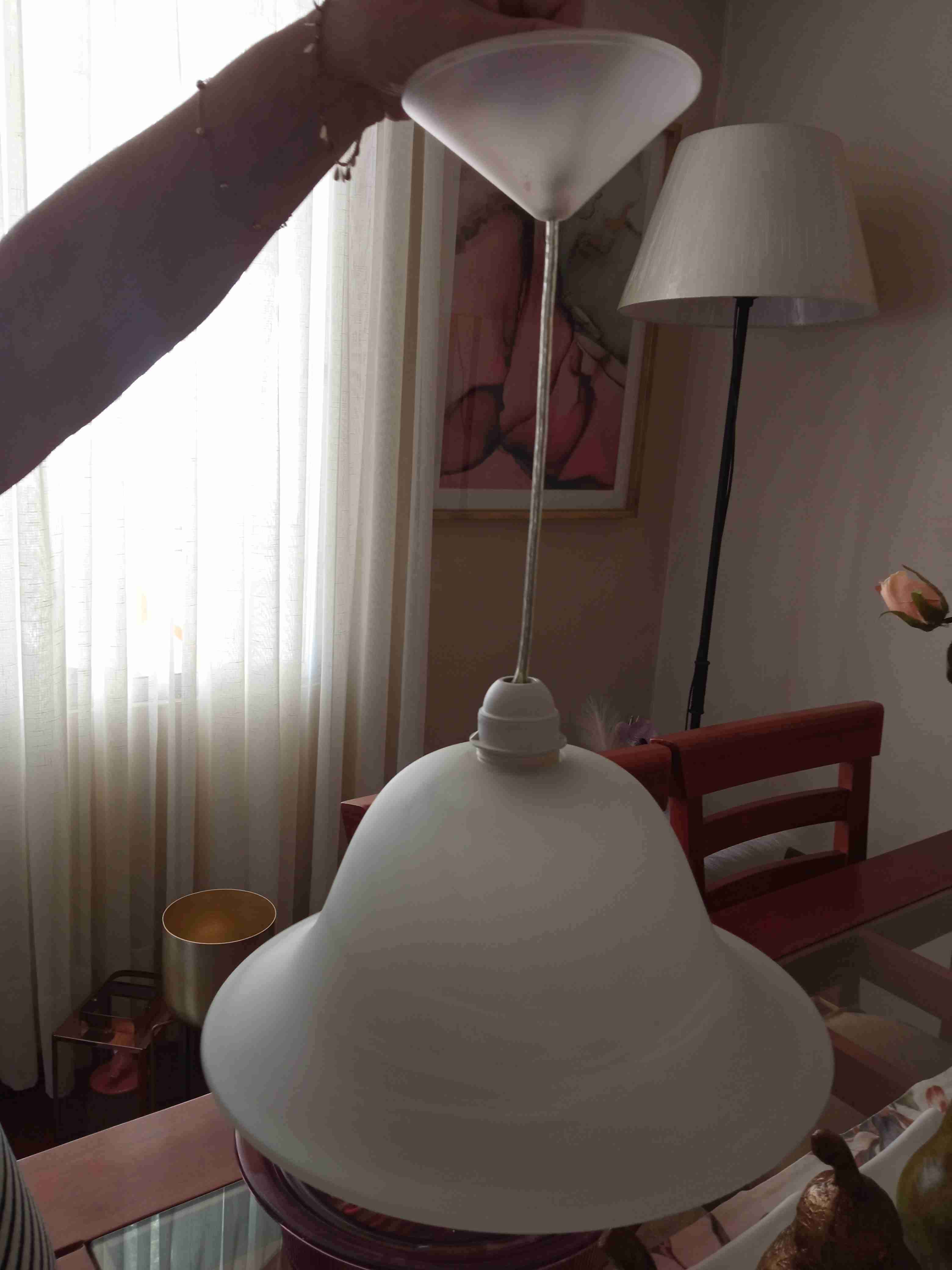 Lámpara de techo blanca