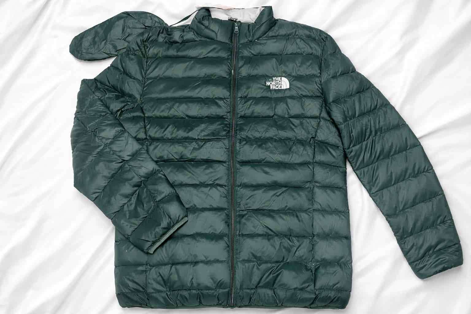 Chaqueta pluma verde